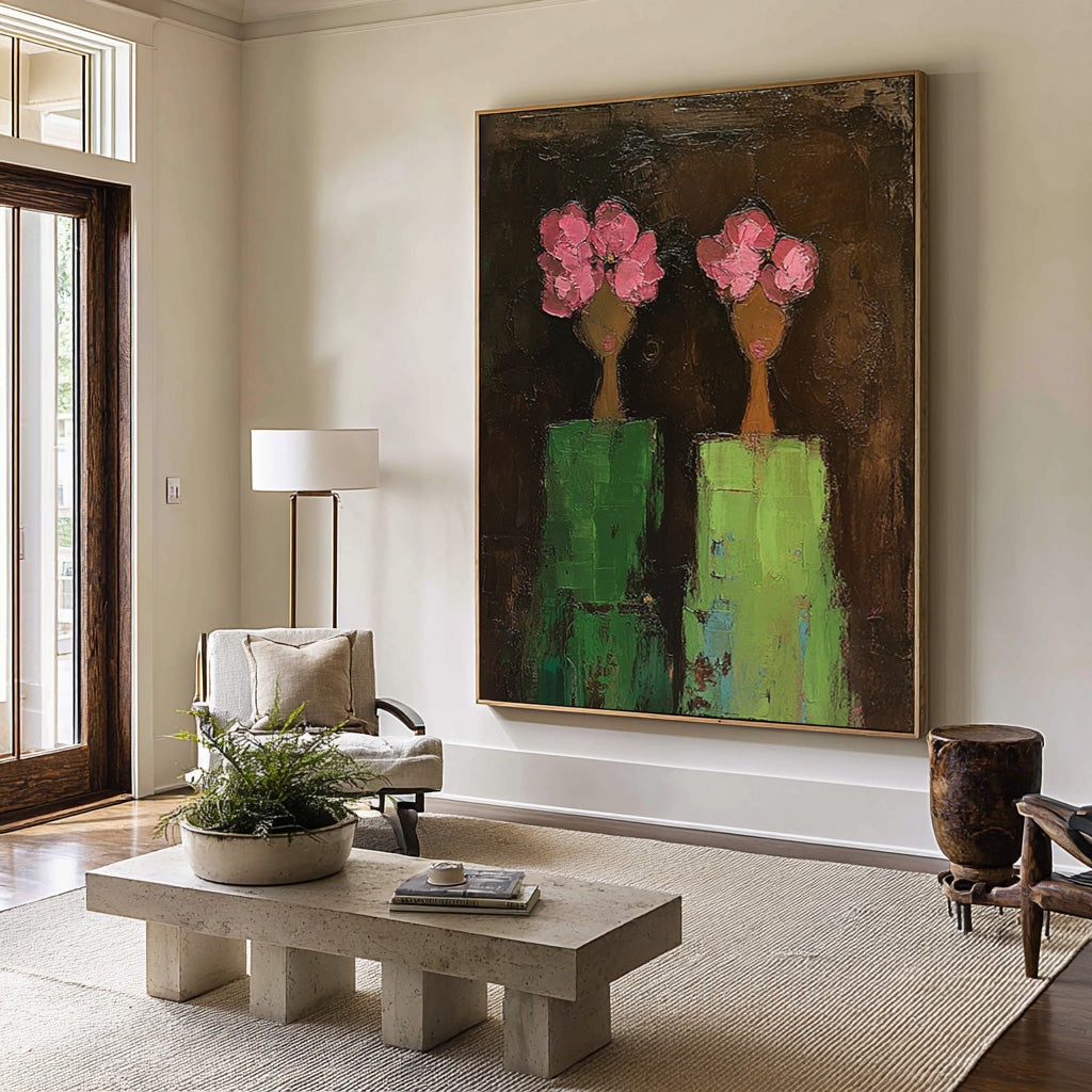 Modern Abstract Figurative Wall Art - Canvas Painting | KelorArt