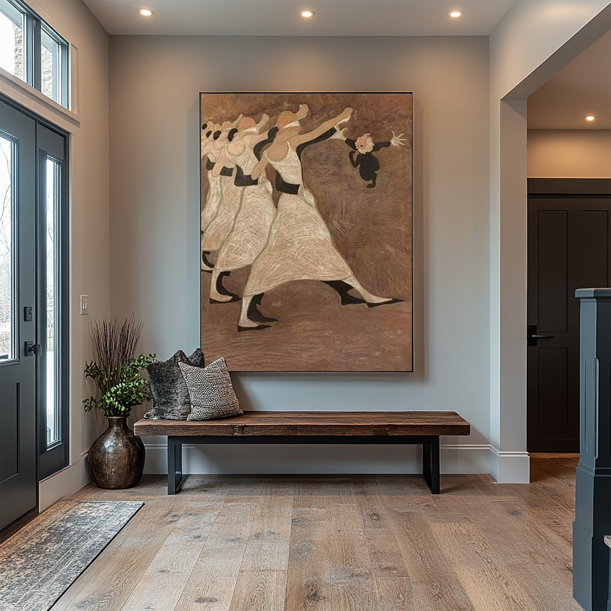 Figurative Art with Movement Vintage Color Palette #AG 090