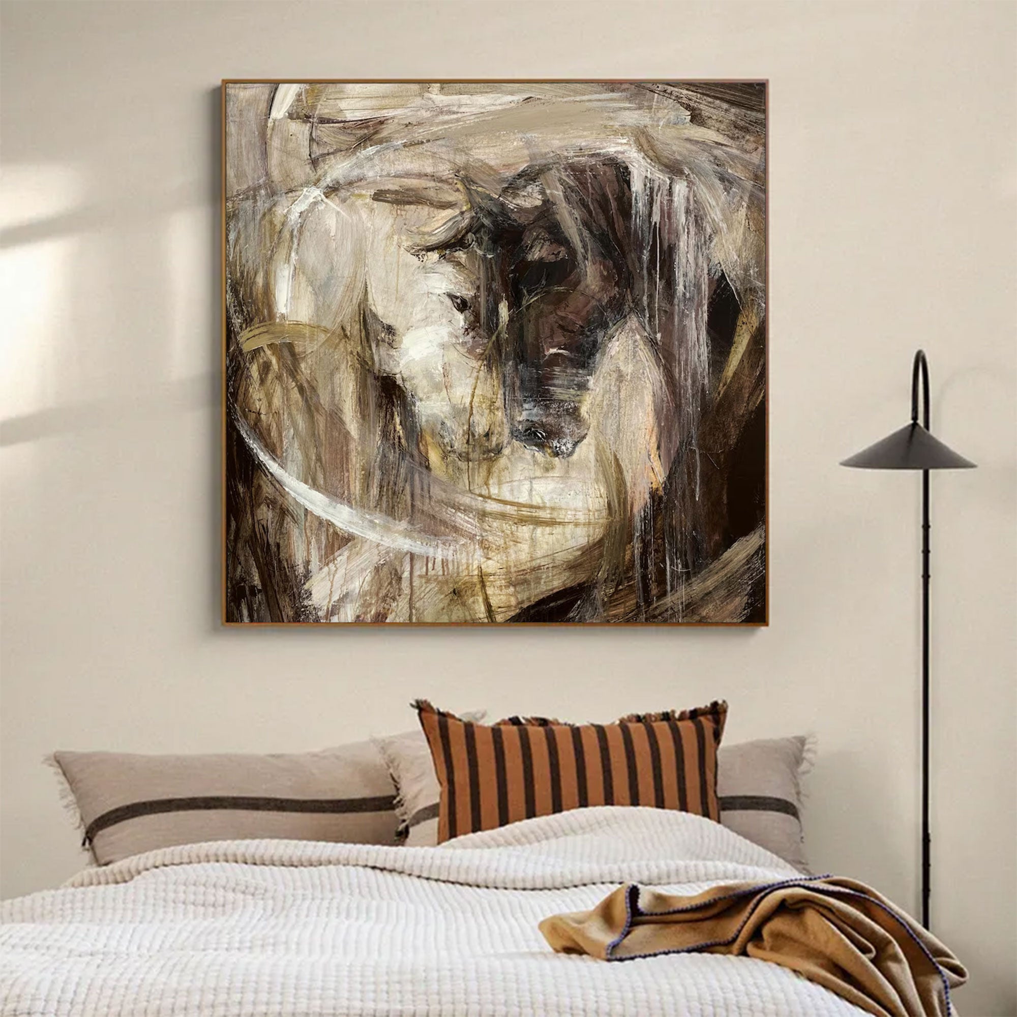 Large Dynamic Horse Painting | KelorArt #AG 159