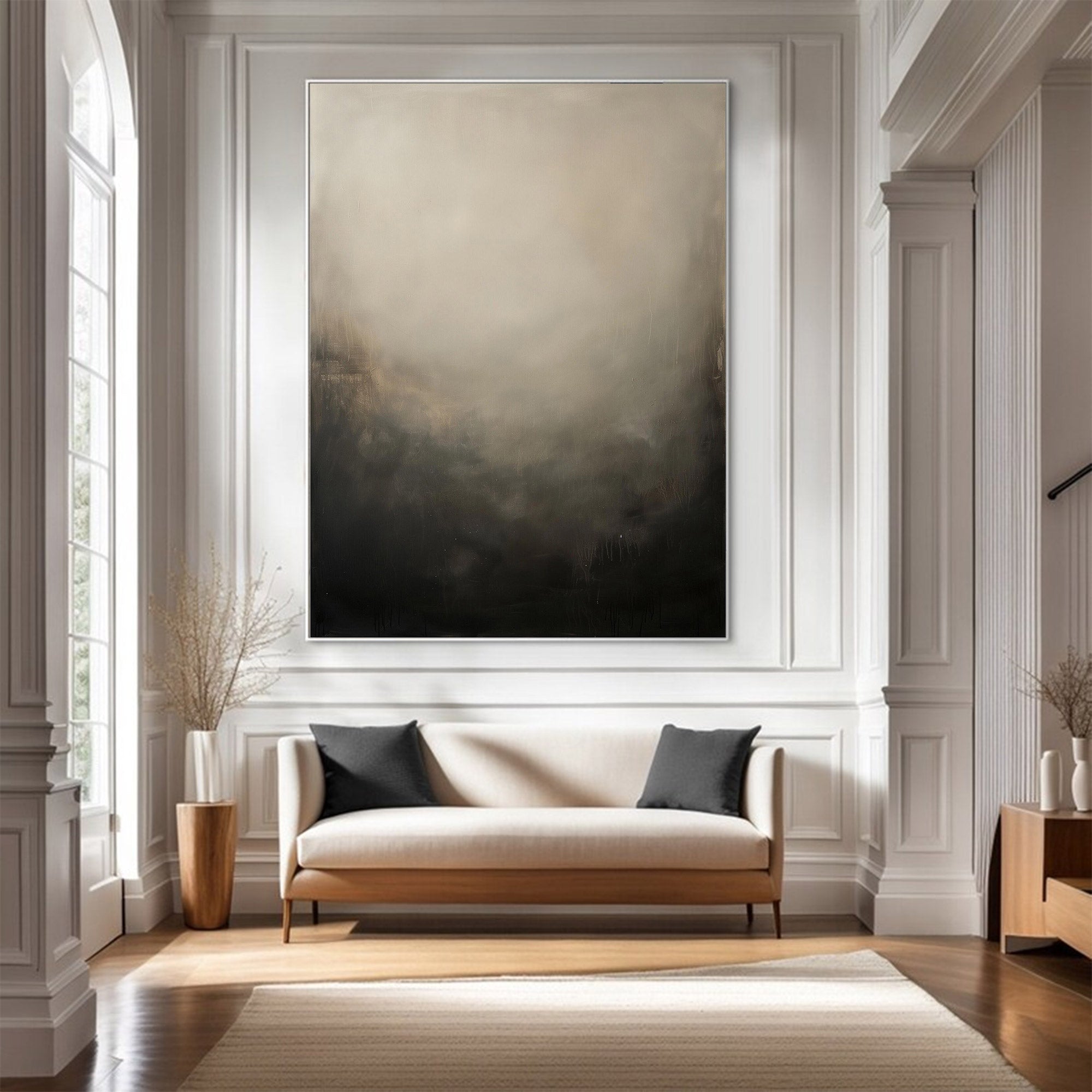 Large Abstract Painting Dark to Light | KelorArt #AG 125