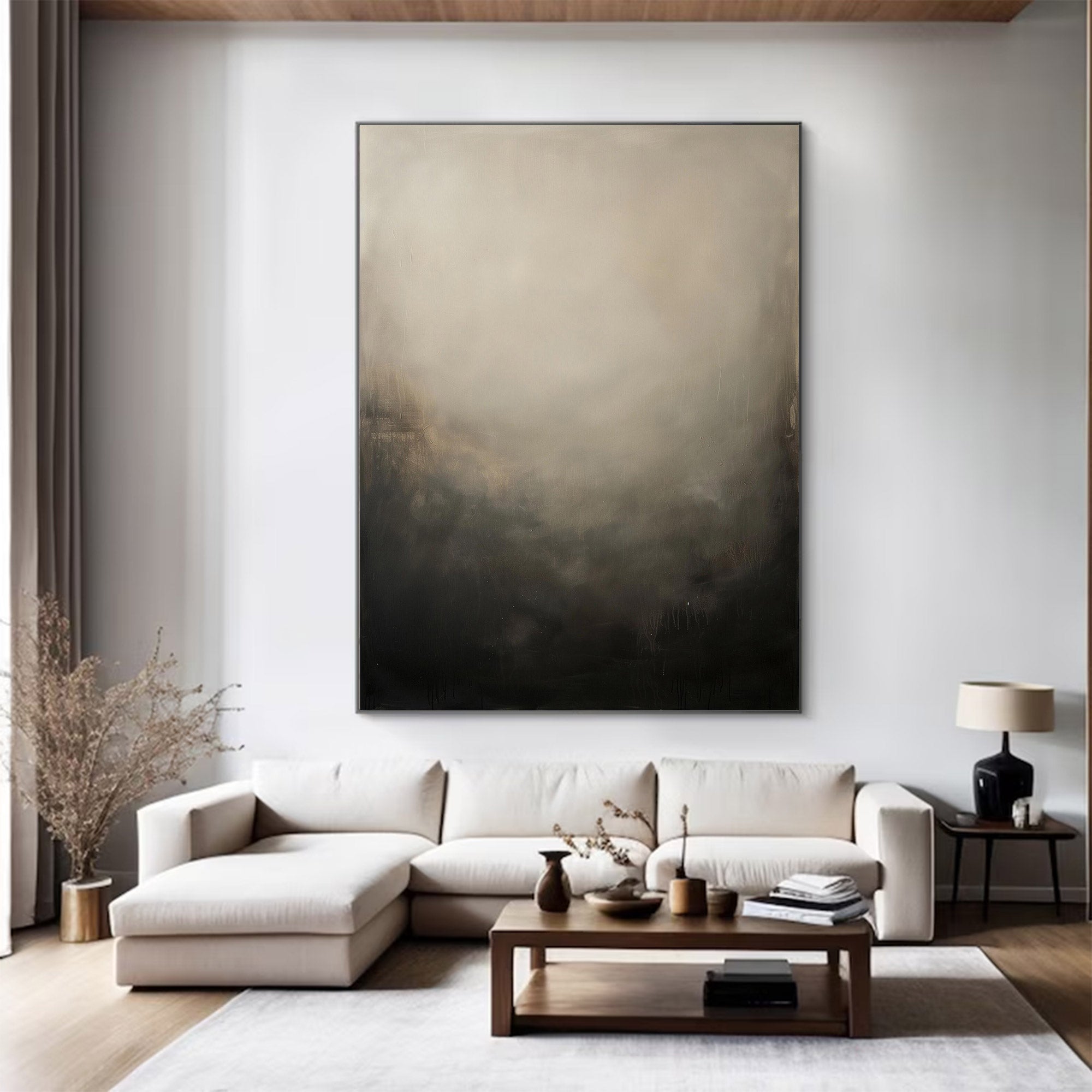 Large Abstract Painting Dark to Light | KelorArt #AG 125