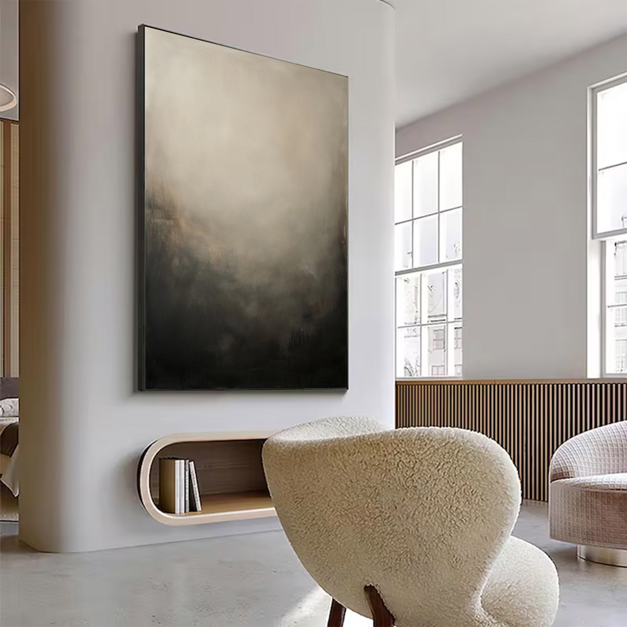 Large Abstract Painting Dark to Light | KelorArt #AG 125