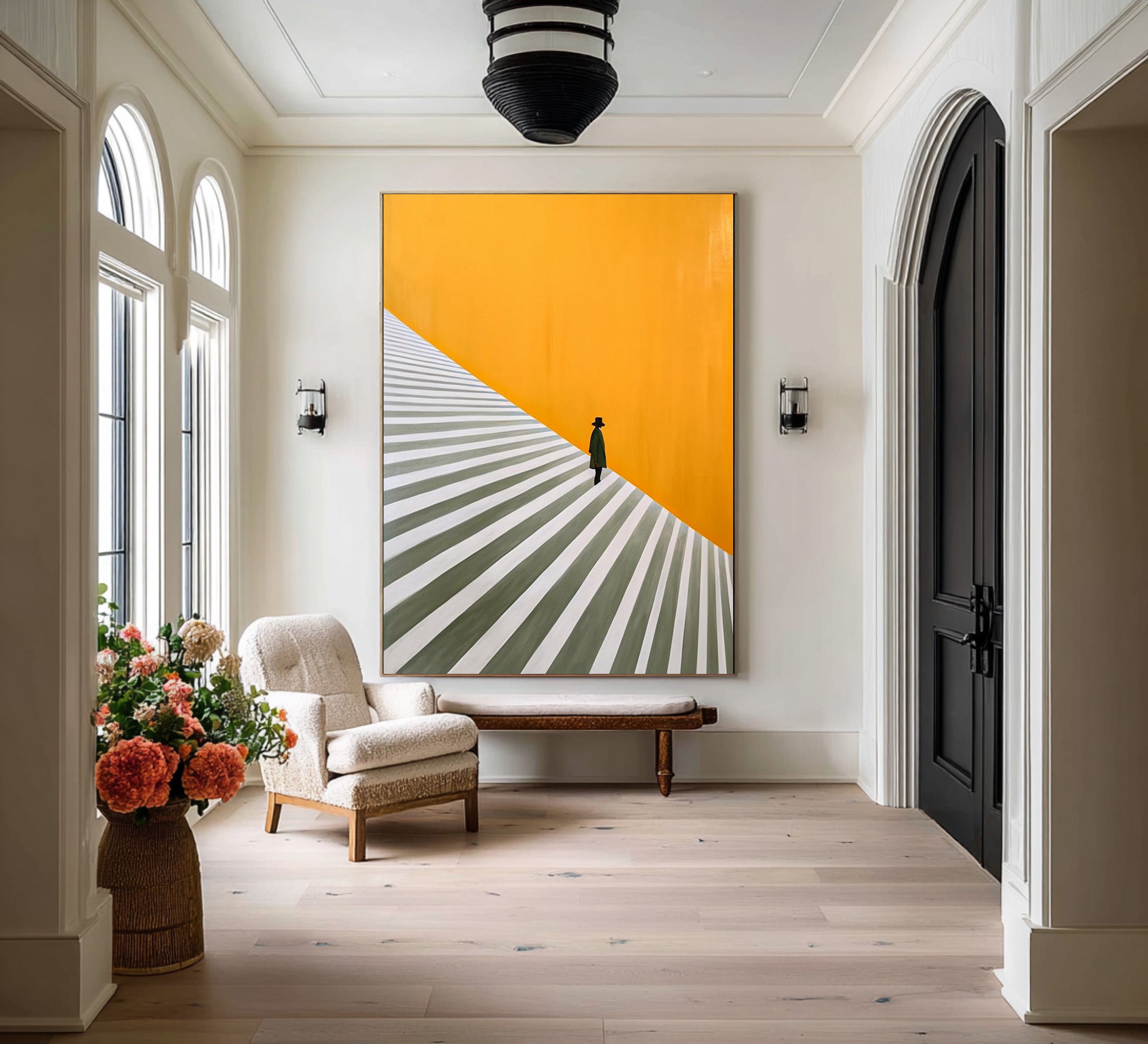 Large Abstract Art for Hallway | KelorArt #CZ 013