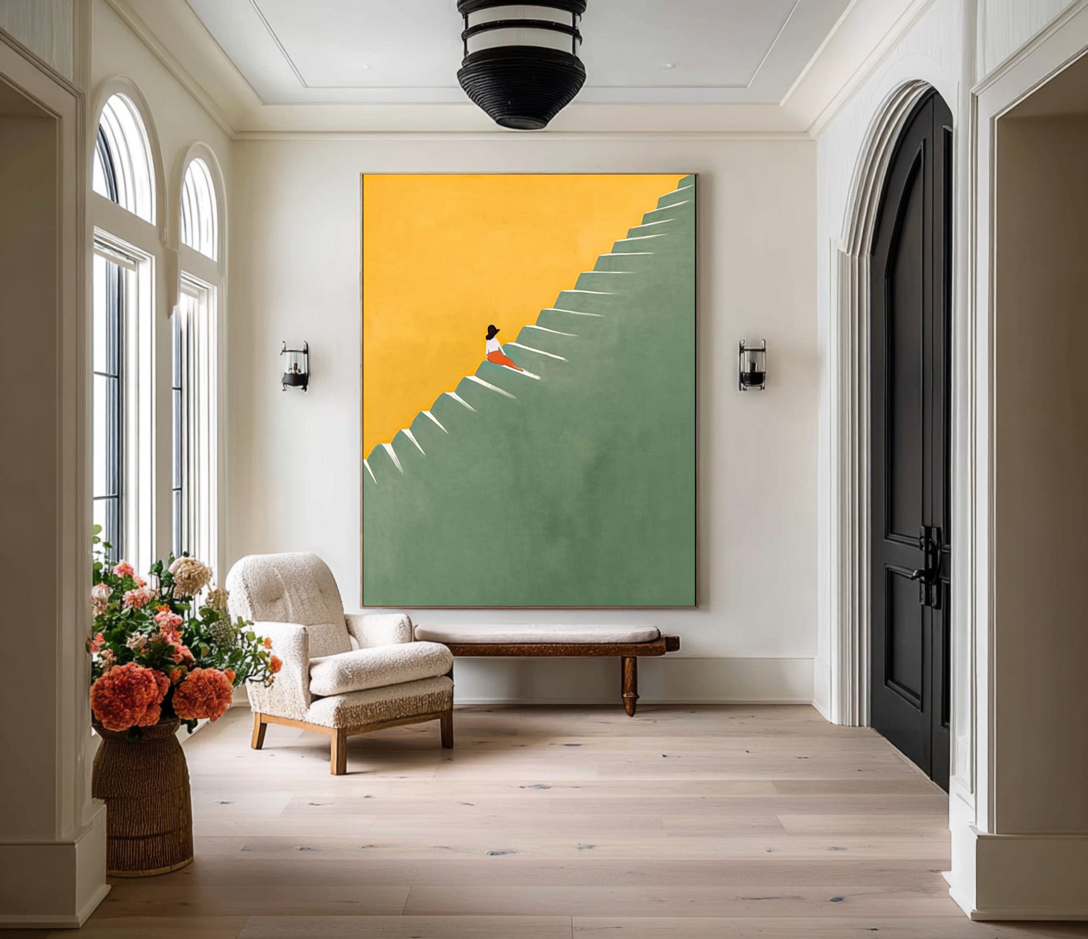 Vibrant Large Steps to Success Canvas | KelorArt #CZ 010