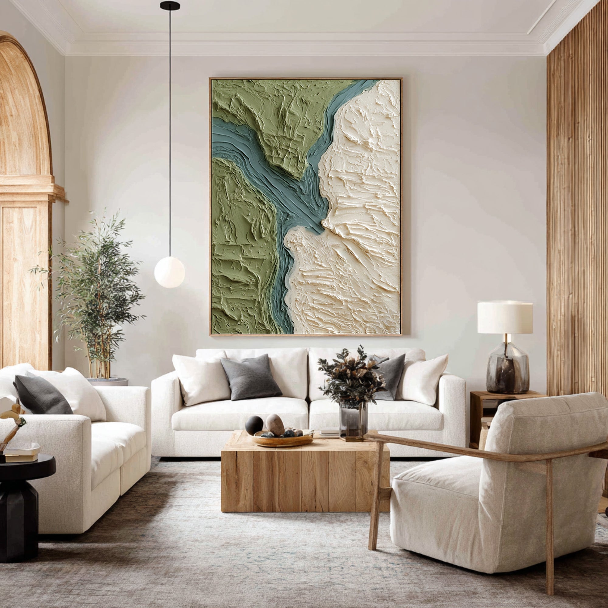 Ridge Line Large Green Relief | KelorArt #CZ 024