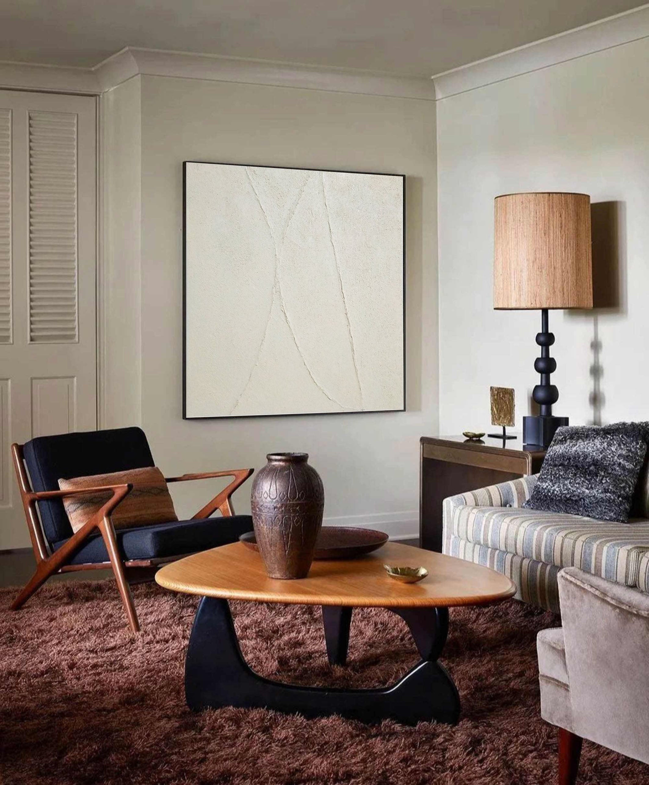 Abstract Minimalist Wall Art with Neutral Textures #AB071