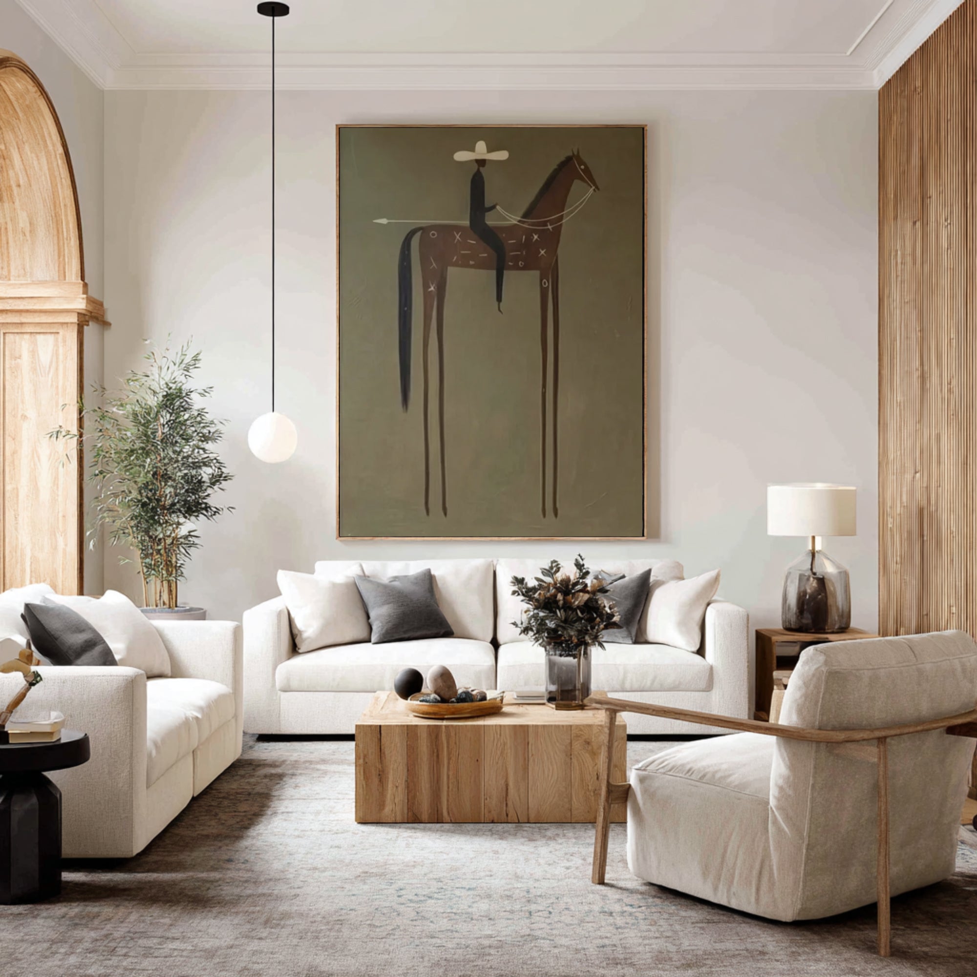 Contemporary Western Horse Artwork Oversized Modern Figurative Art