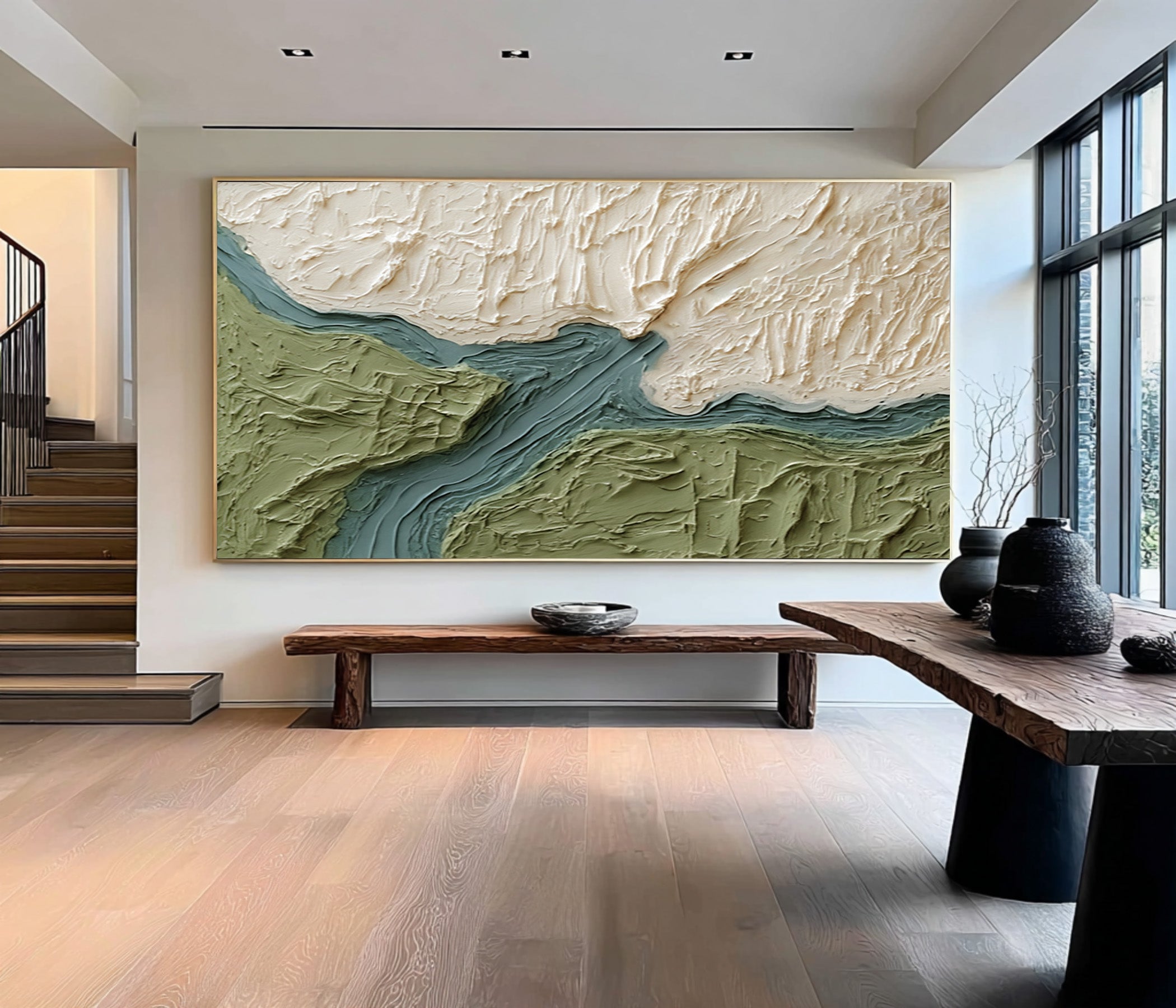 River Flow Large Abstract Art | KelorArt #CZ 019