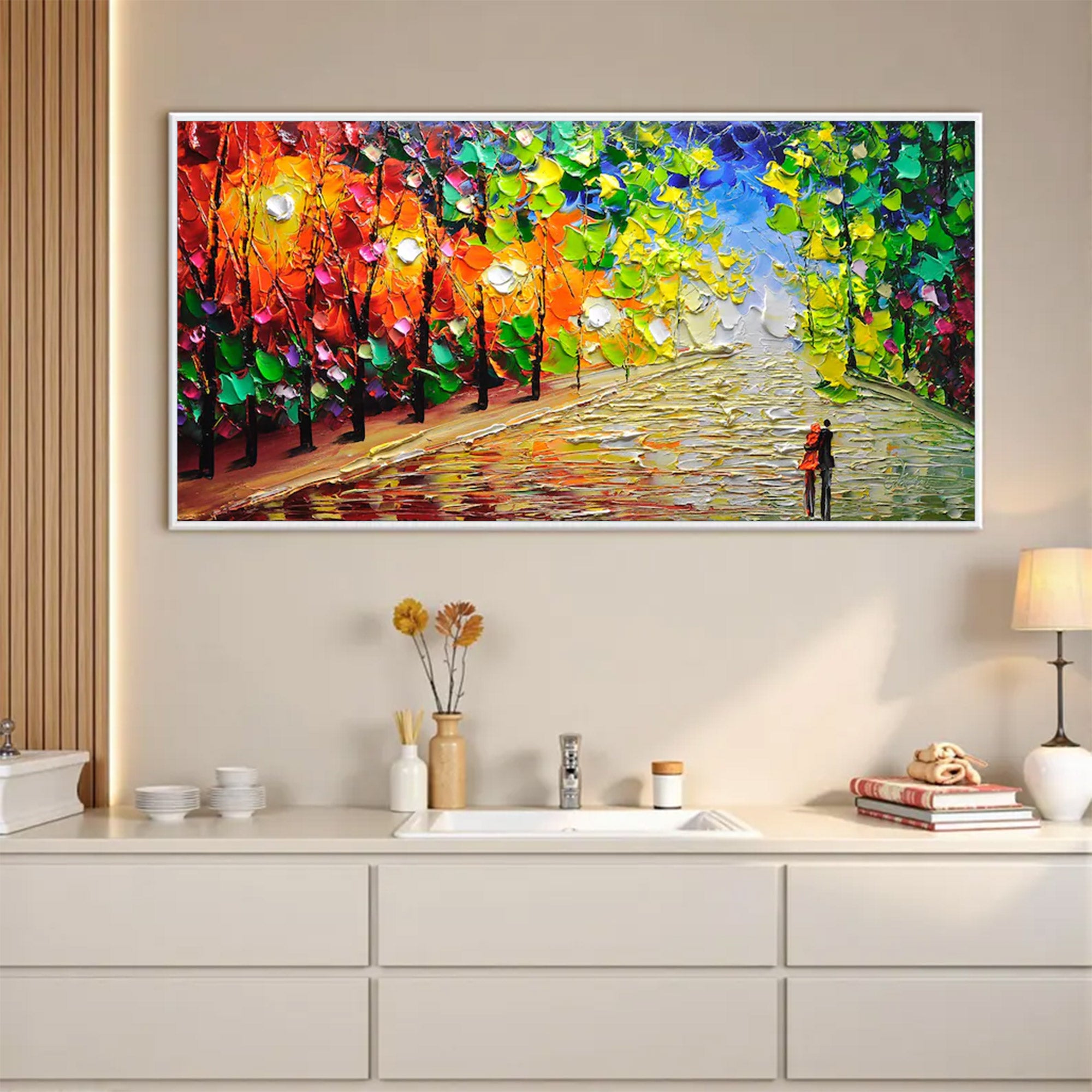 Large Colorful Forest Art | KelorArt #AG 153
