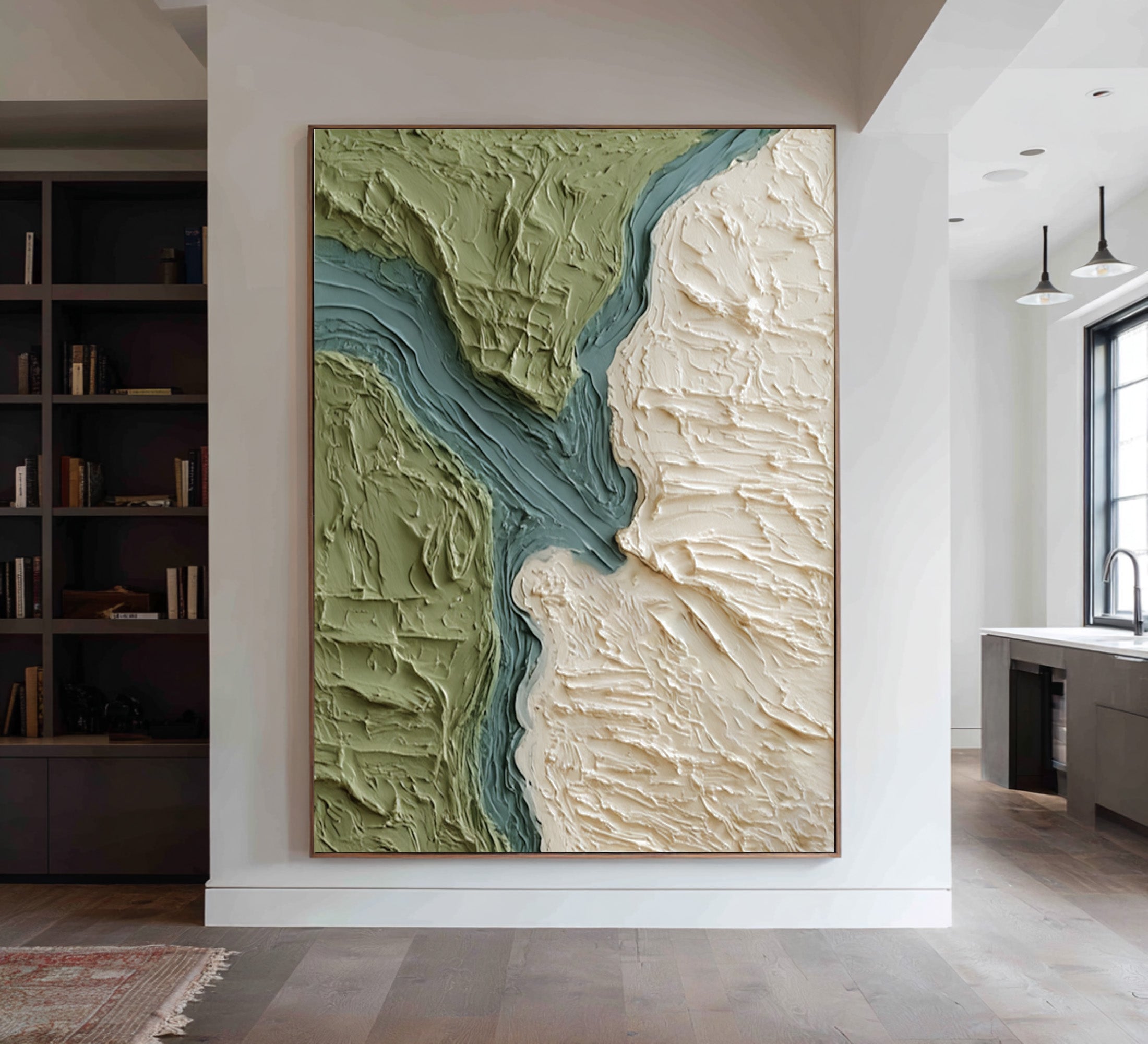 Ridge Line Large Green Relief | KelorArt #CZ 024