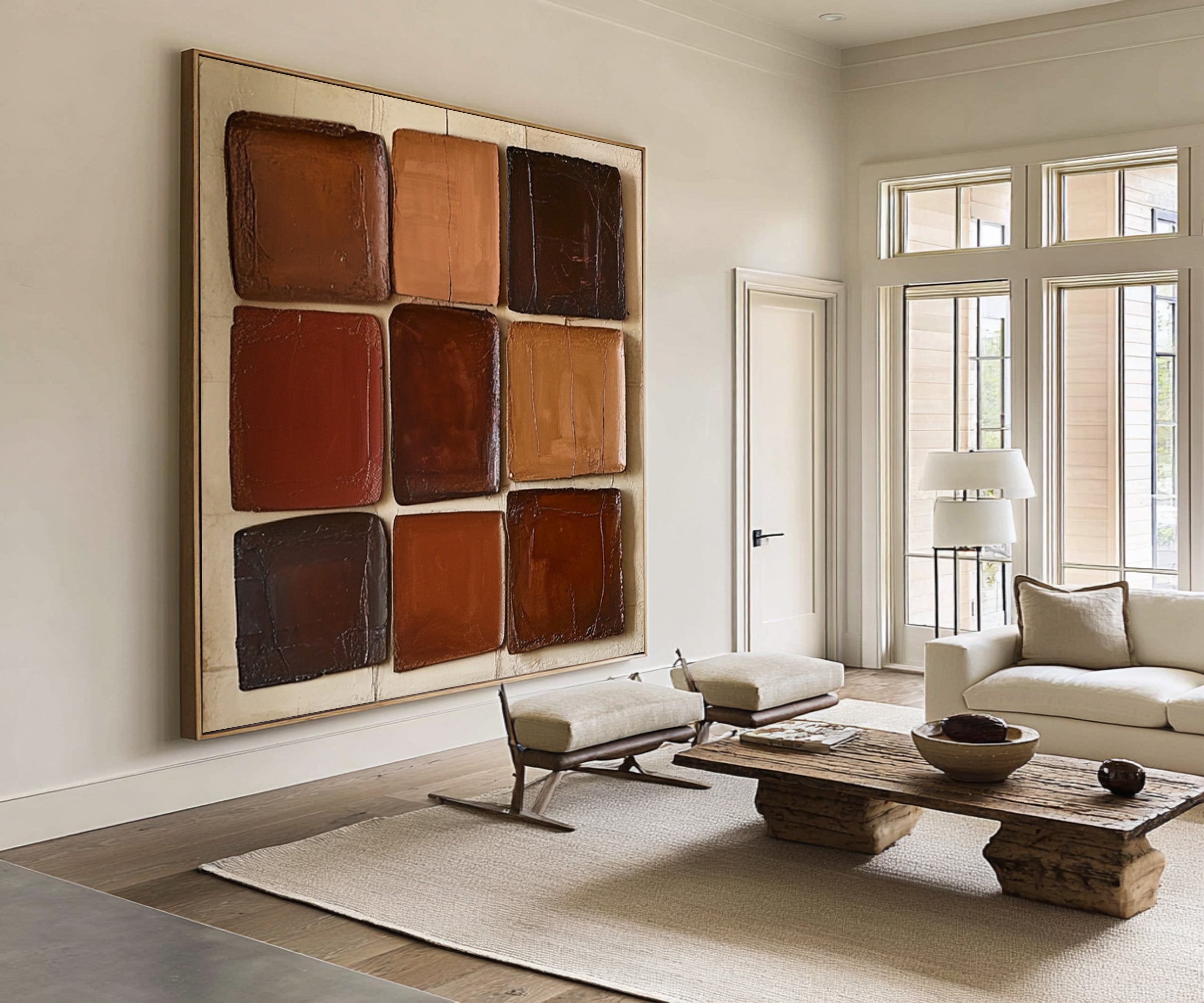 Large Textured 9-Square Art | KelorArt #CZ 008