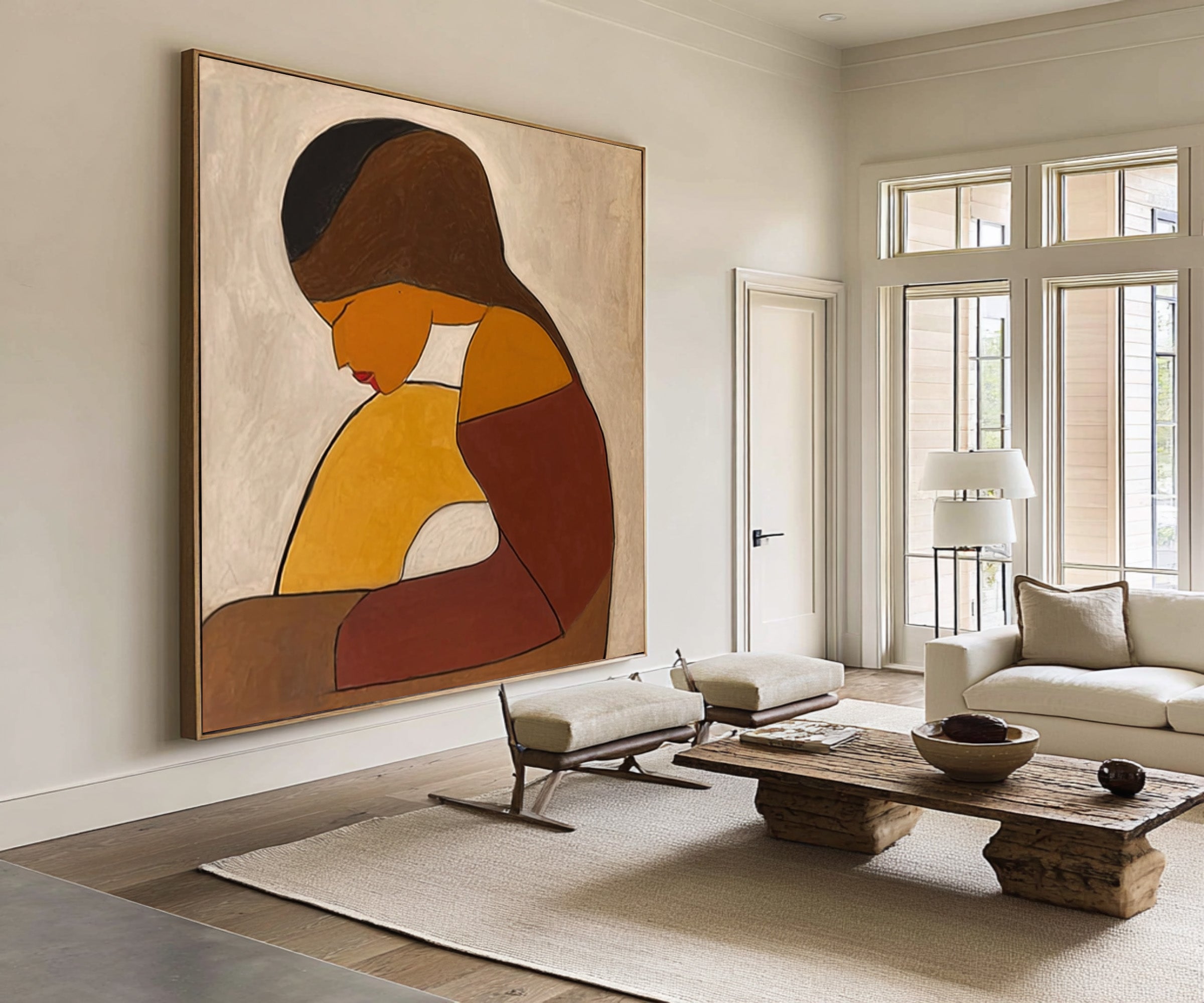 Minimalist Abstract Figure Oil Painting #CZ 029