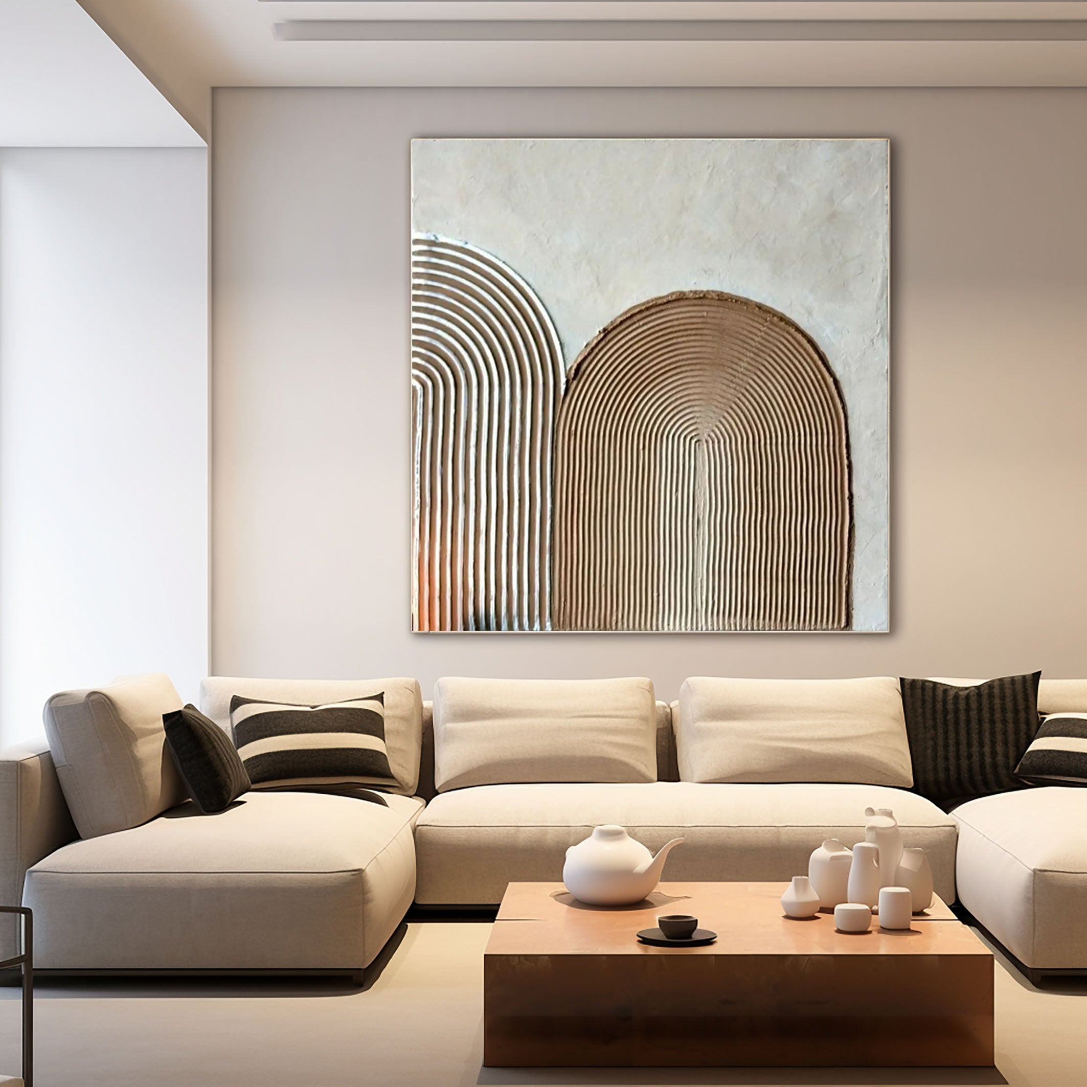 عمل فني من مجموعة Nature's Embrace Organic Beige #MM092