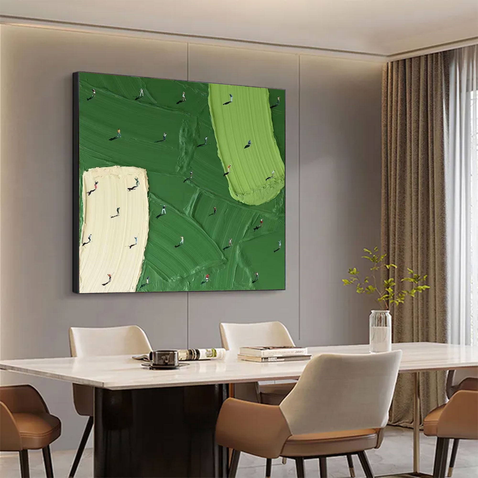 Large Textured Golf Painting | KelorArt #AG 162