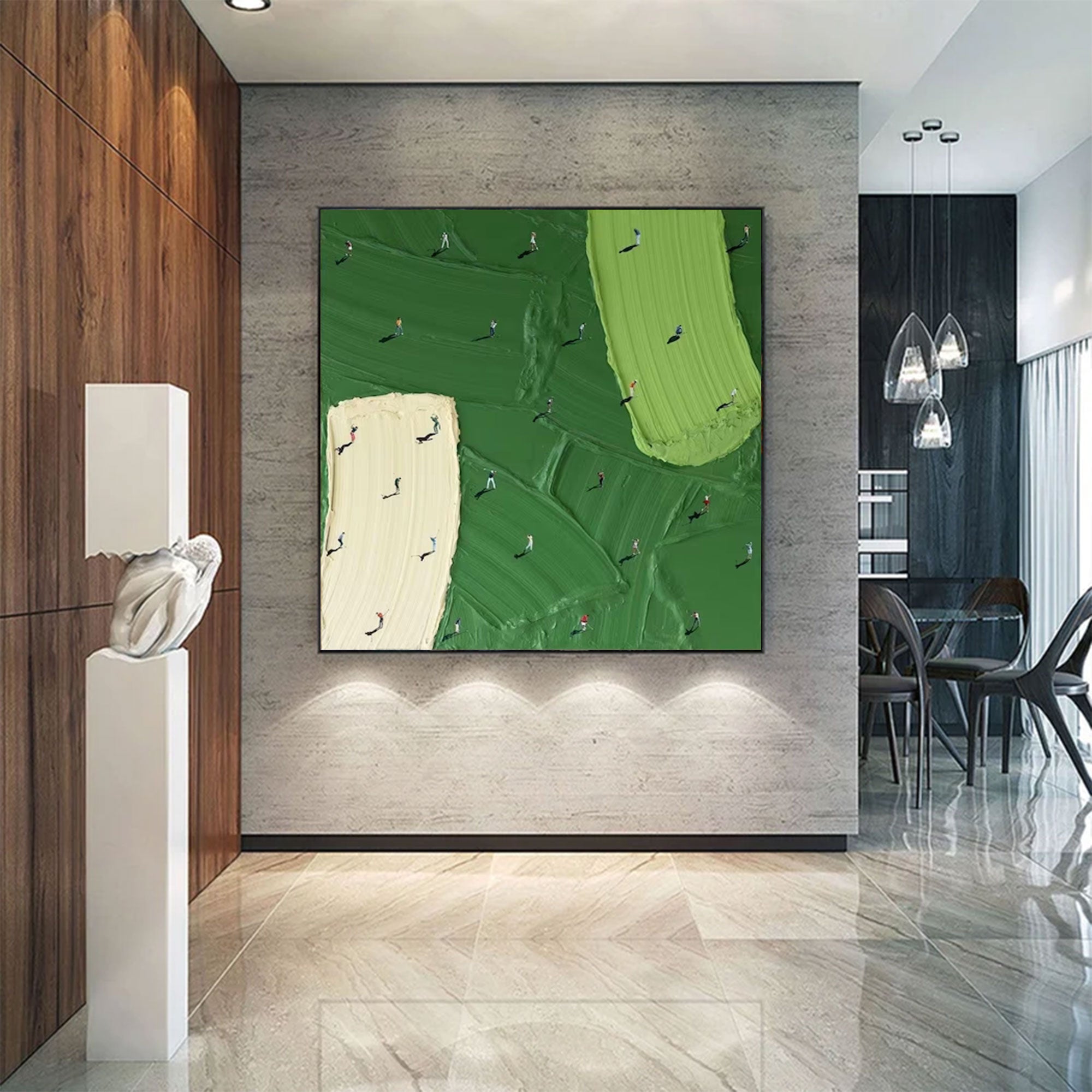 Large Textured Golf Painting | KelorArt #AG 162