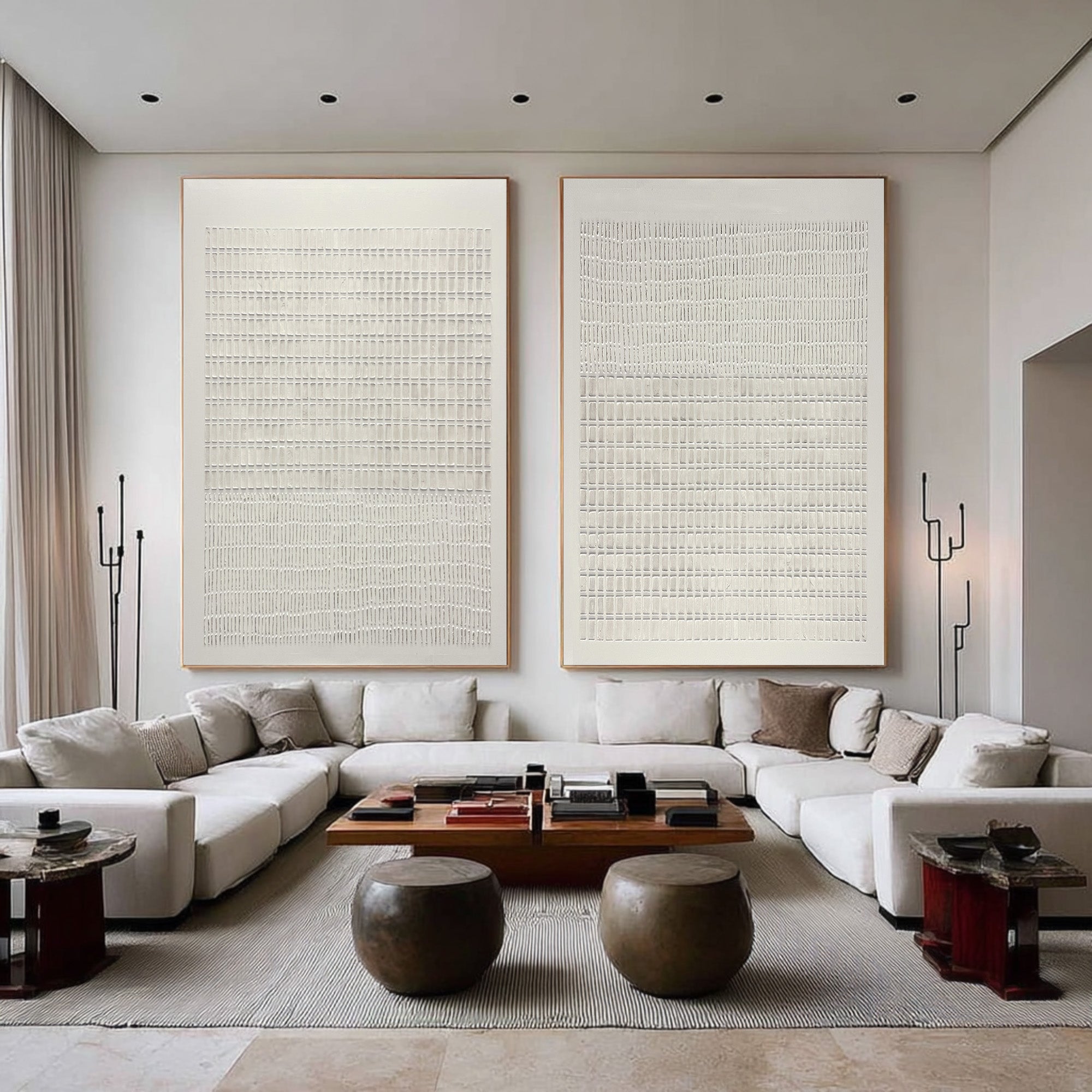 Neutral Textured Abstract Wall Art - Set of 2 | KelorArt