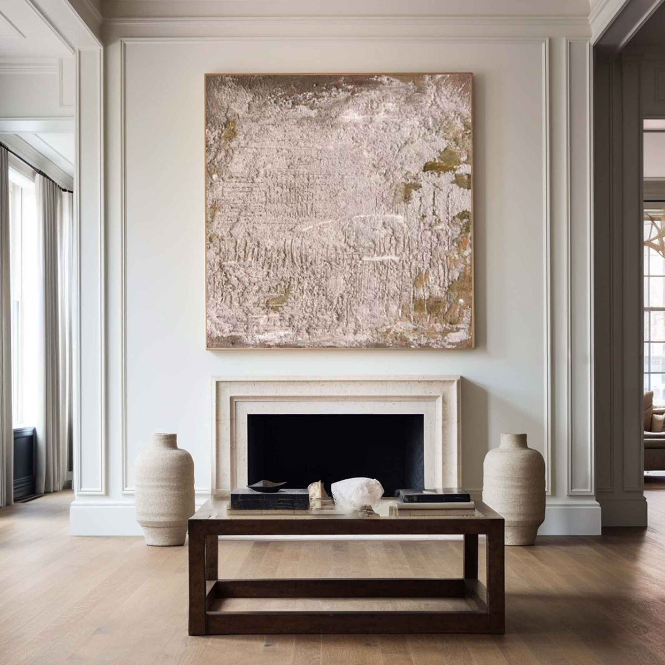 Rock story: Minimalist Abstract Canvas, Richly Textured Surface #MM517
