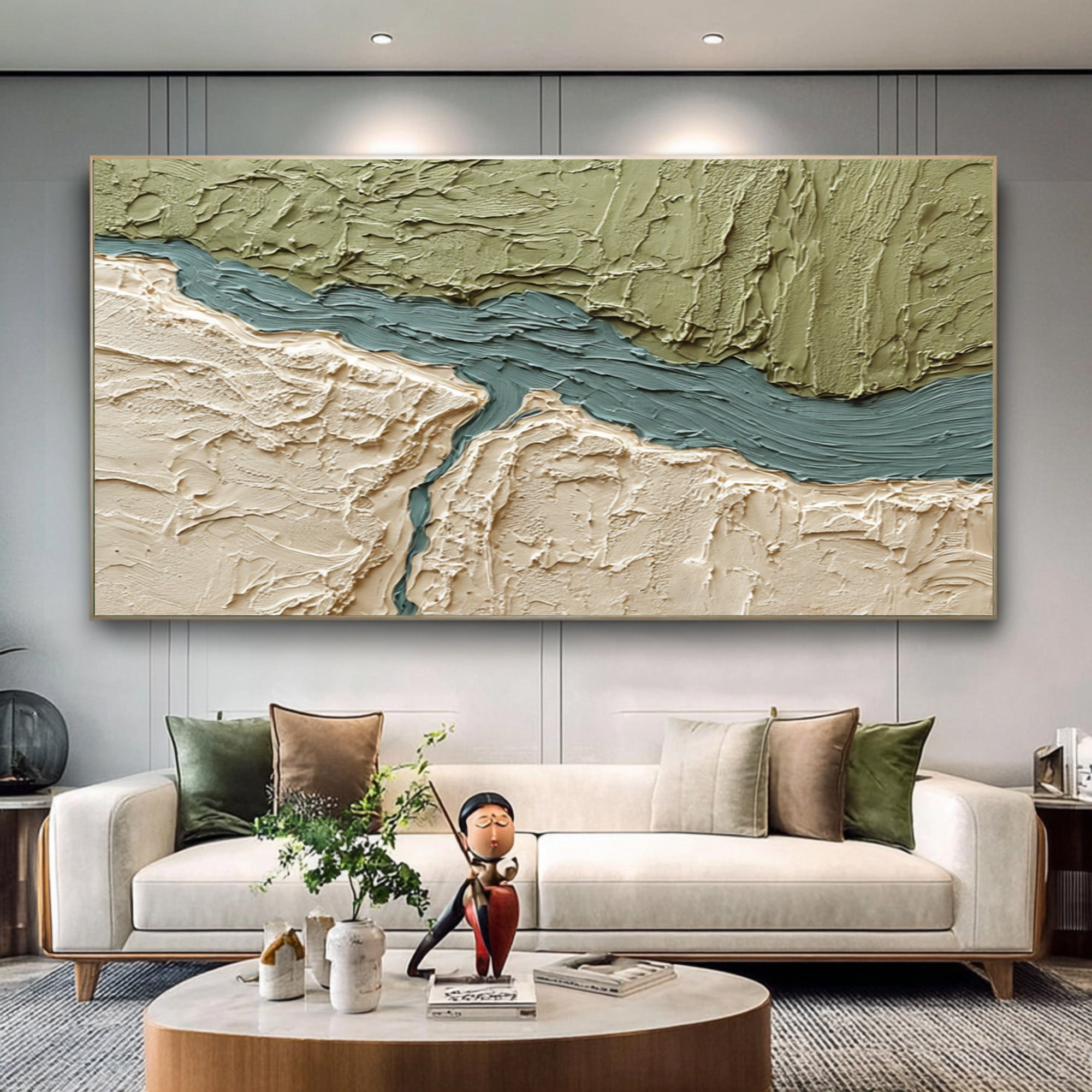 Earthy Large Green Wall Art | KelorArt #CZ 021