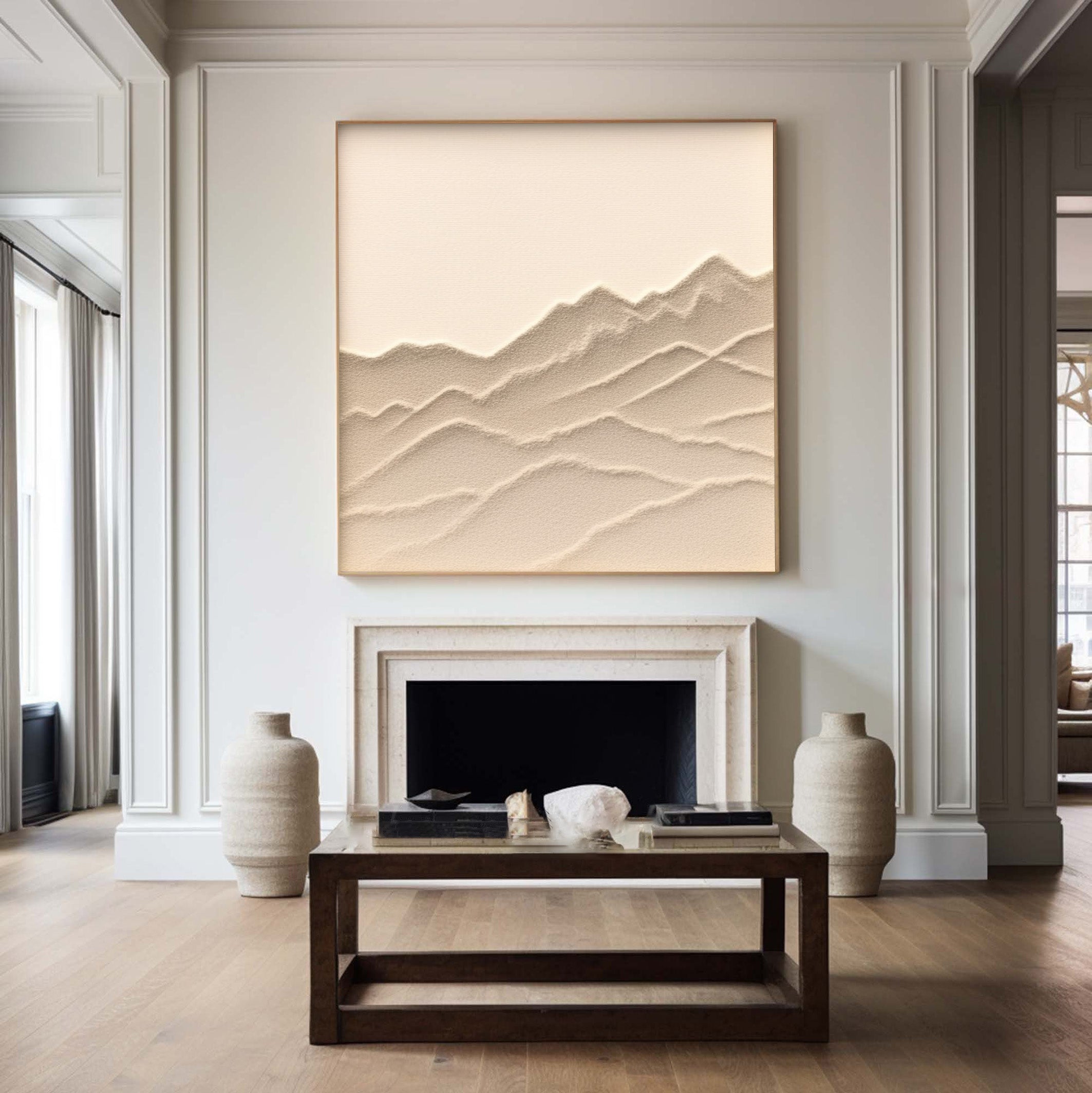 Desert Hills Texture: Modern 3D Wall Art, Earth Tones #MM528