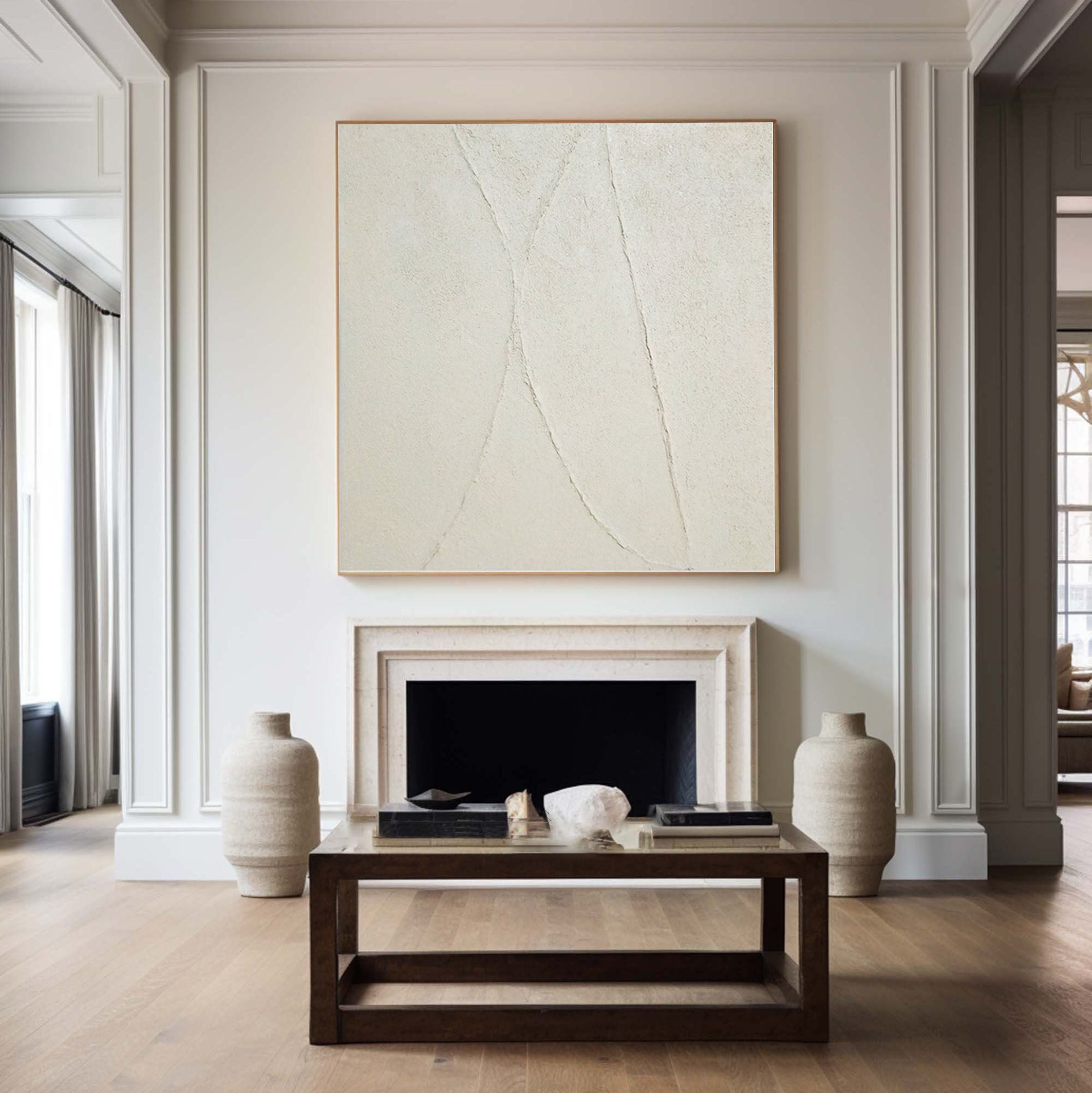 Abstract Minimalist Wall Art with Neutral Textures #AB071