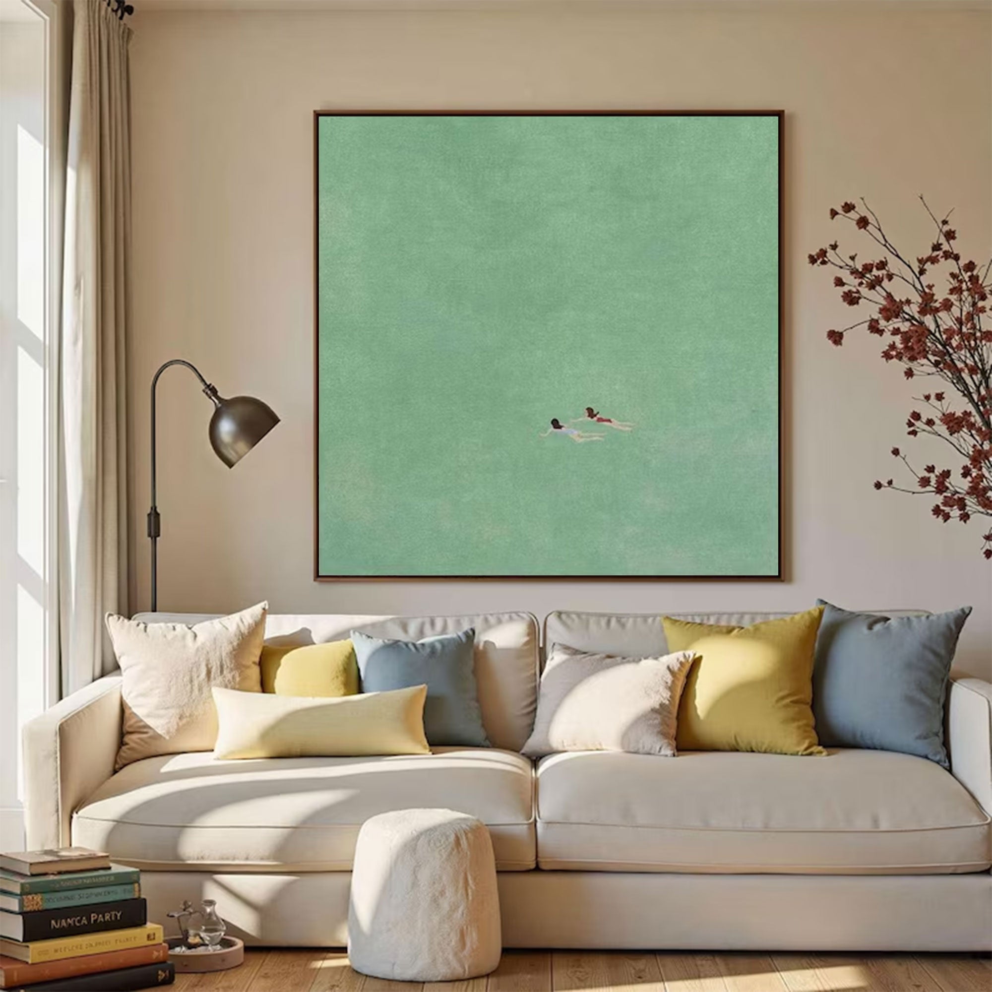 Large Green Water Painting | KelorArt #AG 163