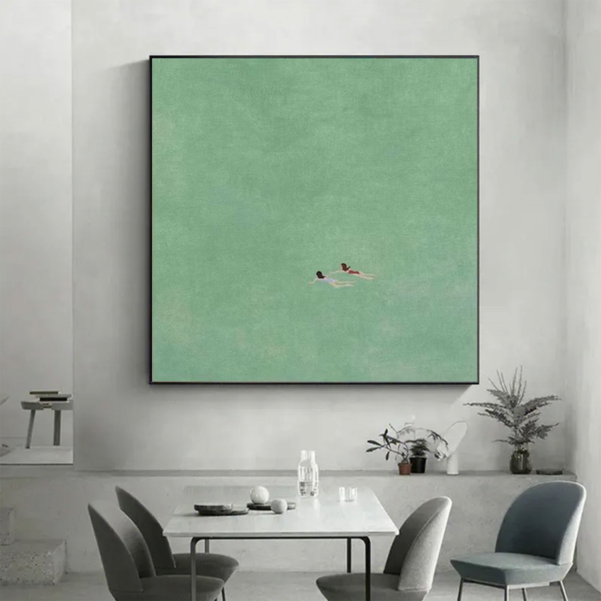 Large Green Water Painting | KelorArt #AG 163