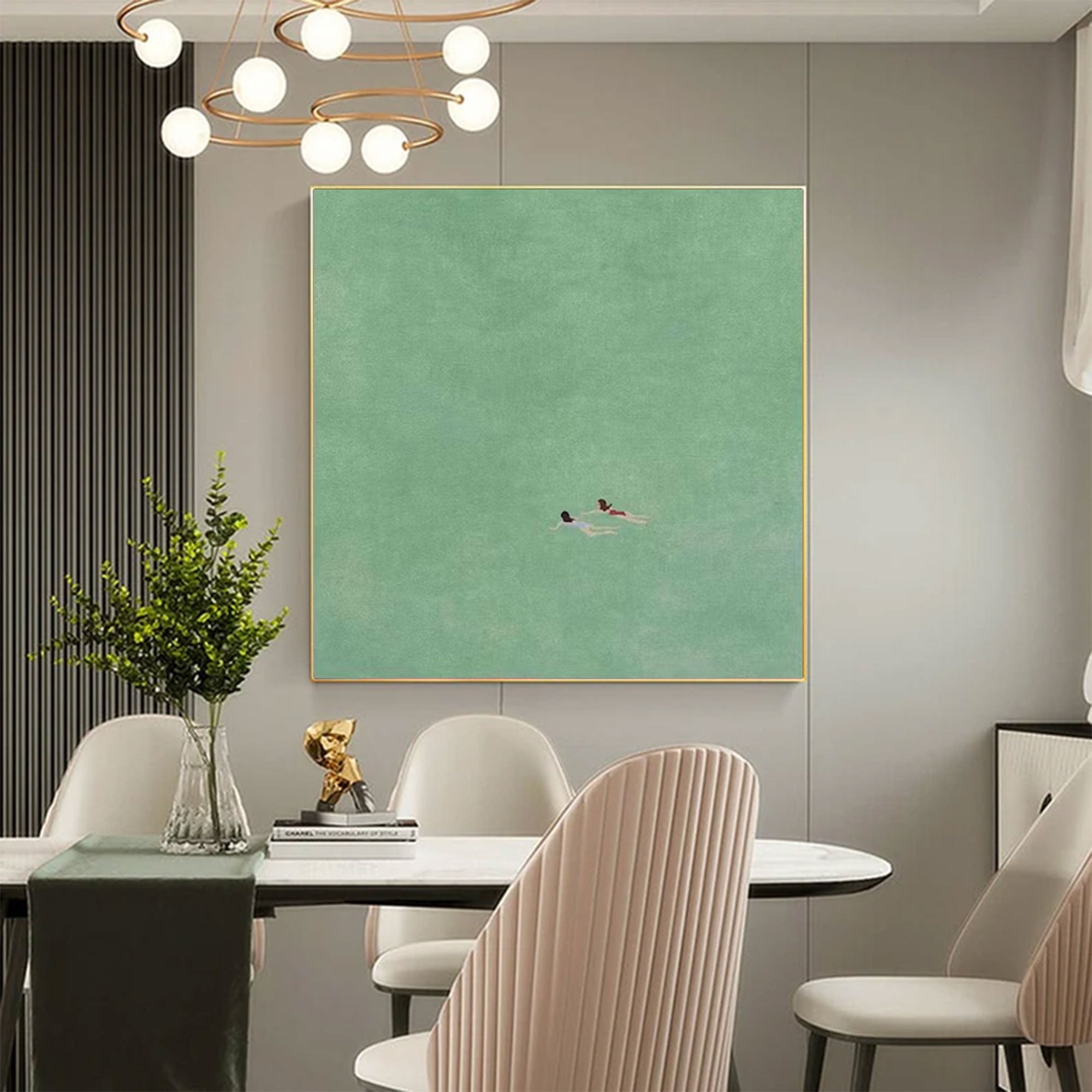 Large Green Water Painting | KelorArt #AG 163