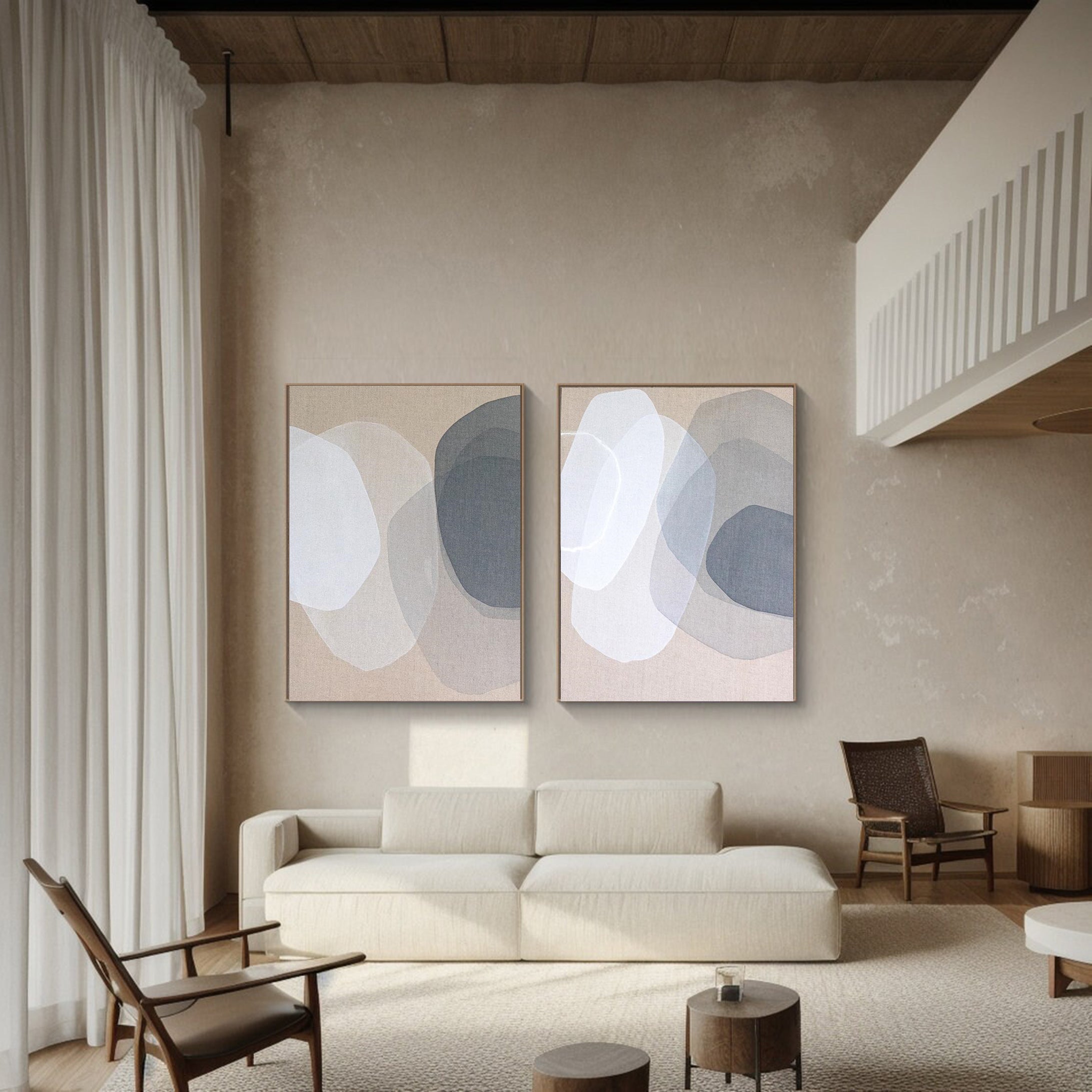 فن هندسي أصلي بسيط لديكور غرفة المعيشة #MMS039