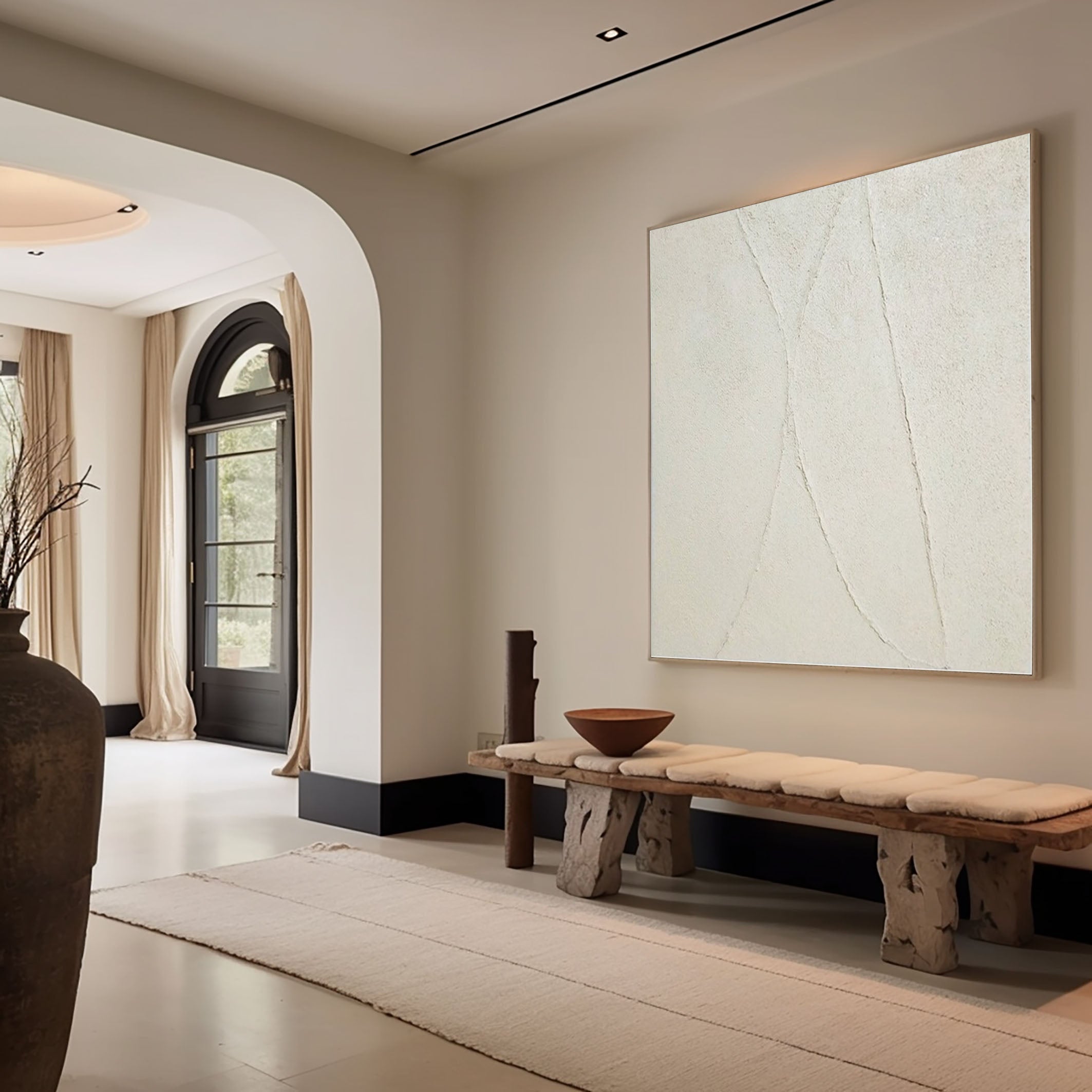 Abstract Minimalist Wall Art with Neutral Textures #AB071