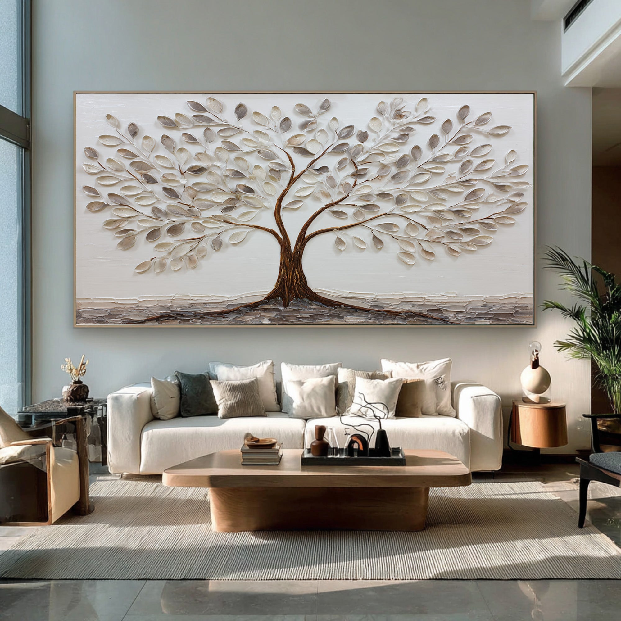 Minimalist Tree Oil Painting on Canvas #CZ 027