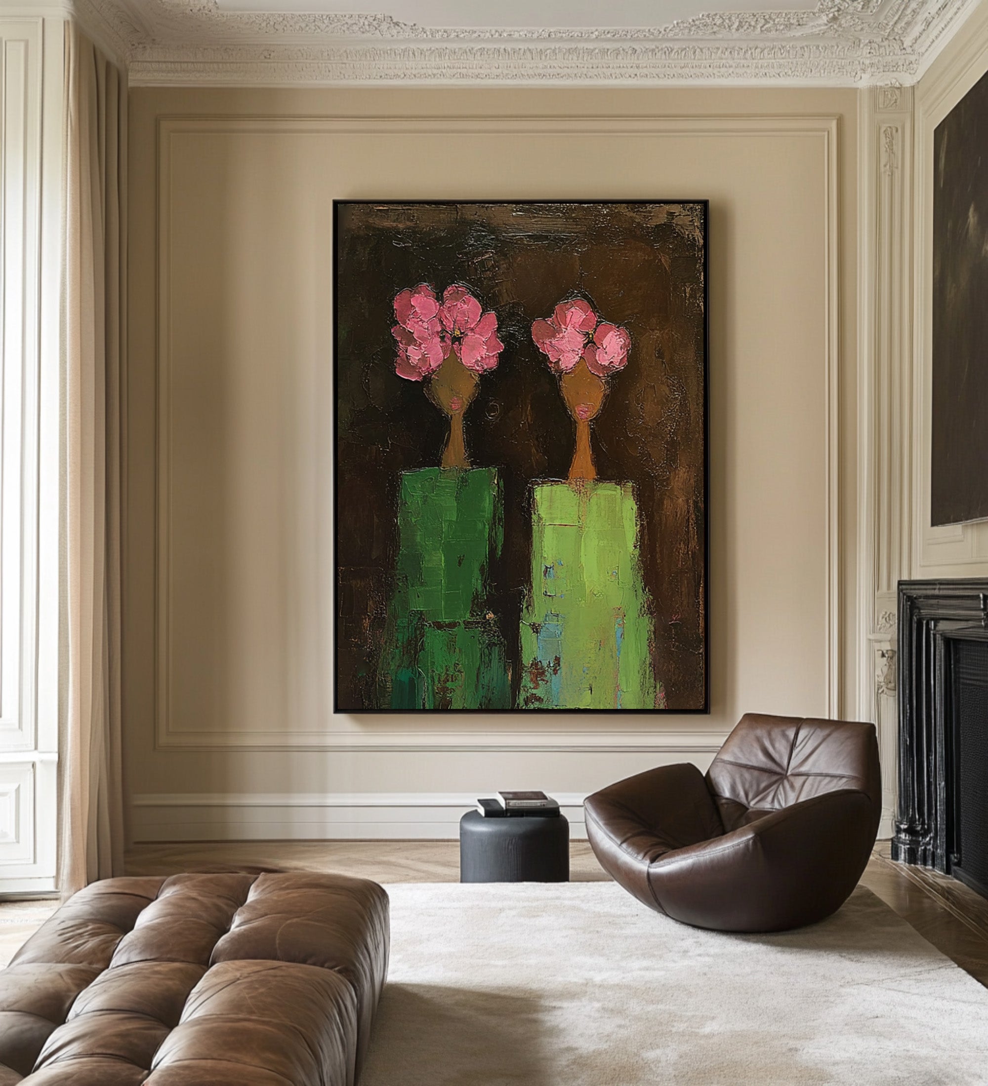 Modern Abstract Figurative Wall Art - Canvas Painting | KelorArt