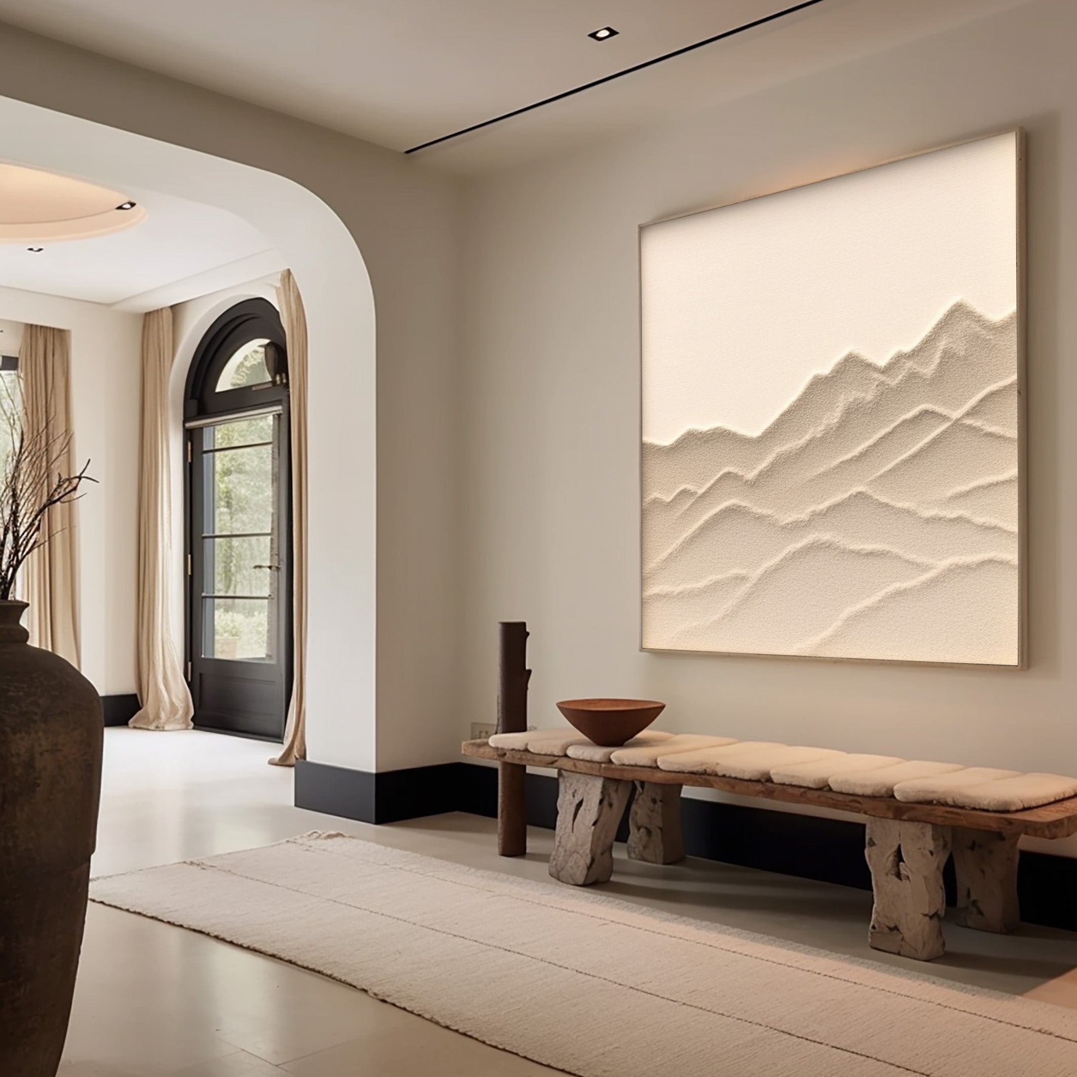Desert Hills Texture: Modern 3D Wall Art, Earth Tones #MM528