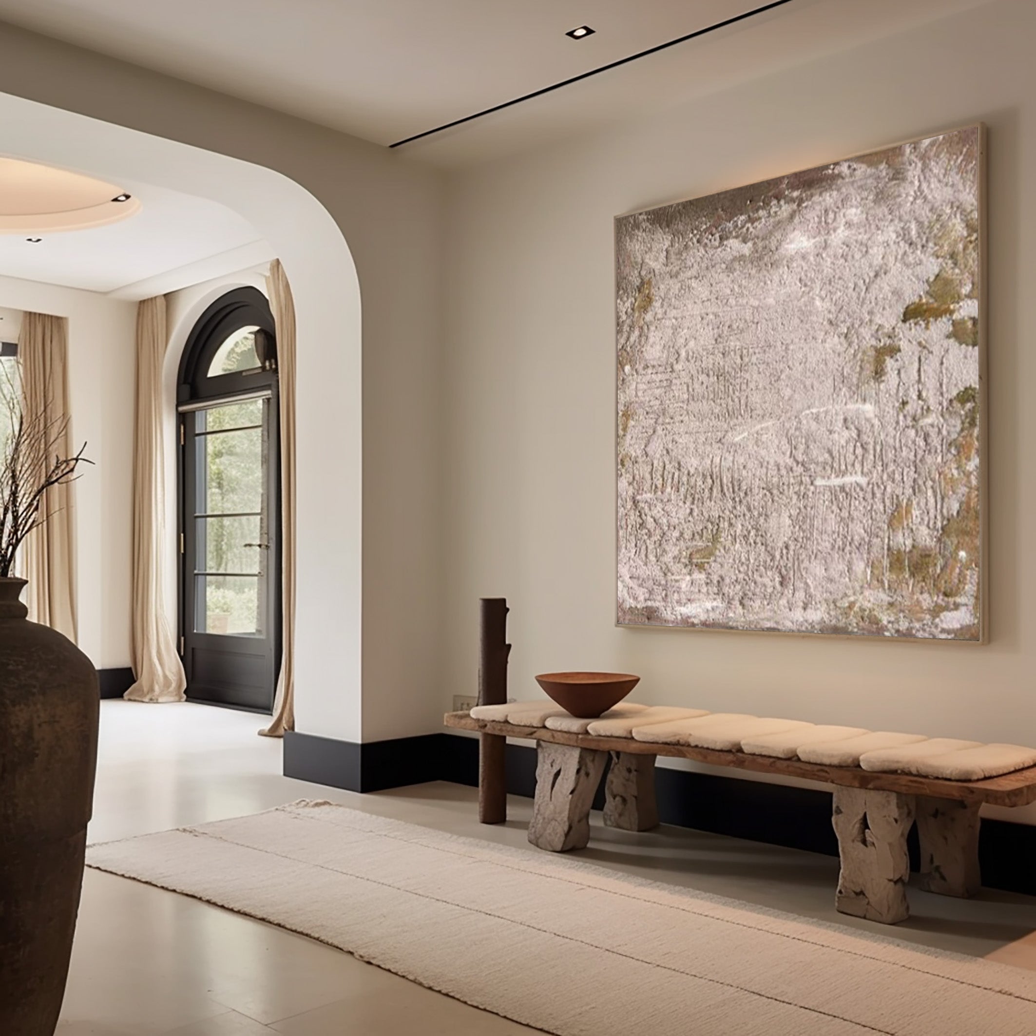 Rock story: Minimalist Abstract Canvas, Richly Textured Surface #MM517