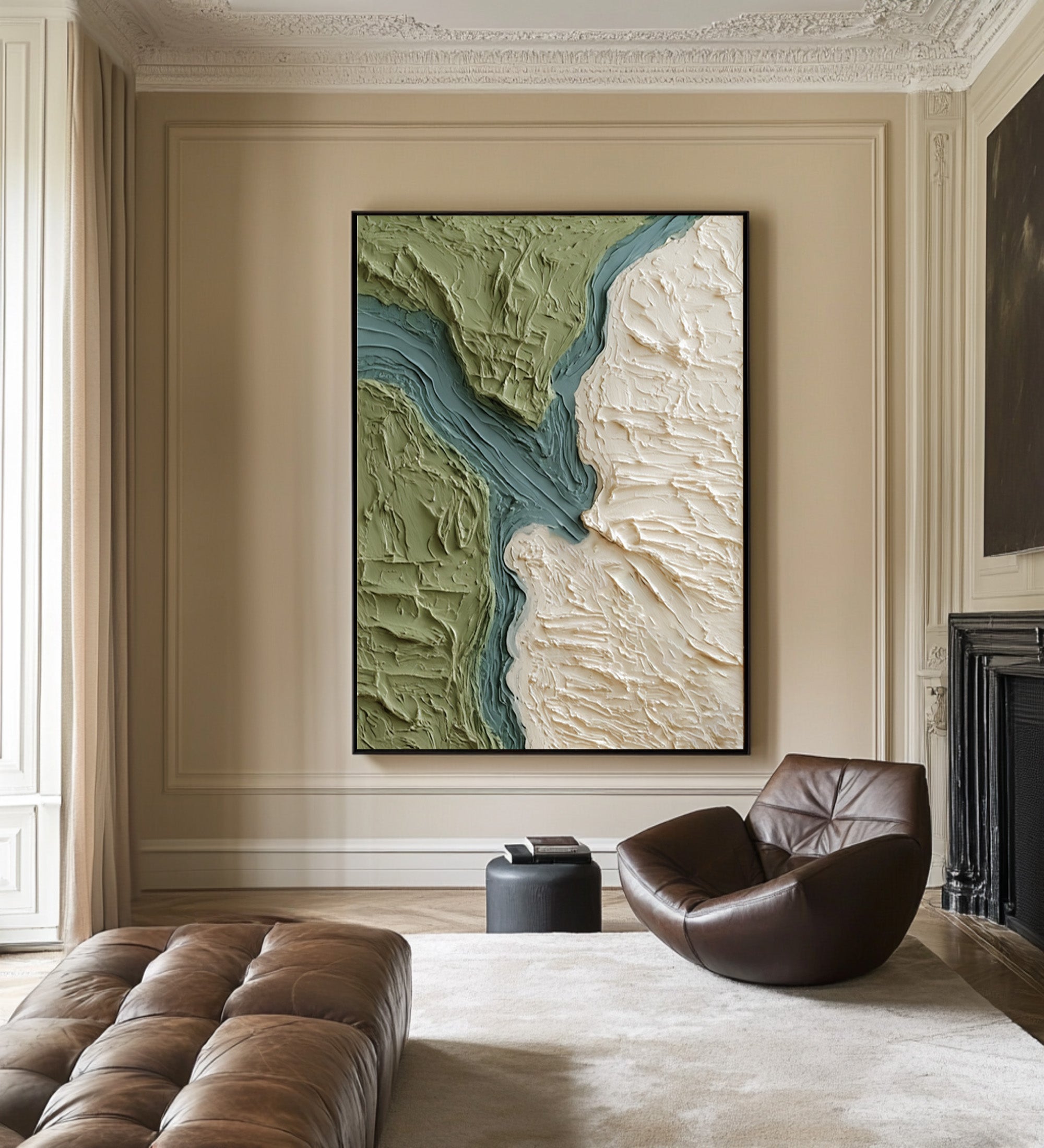 Ridge Line Large Green Relief | KelorArt #CZ 024