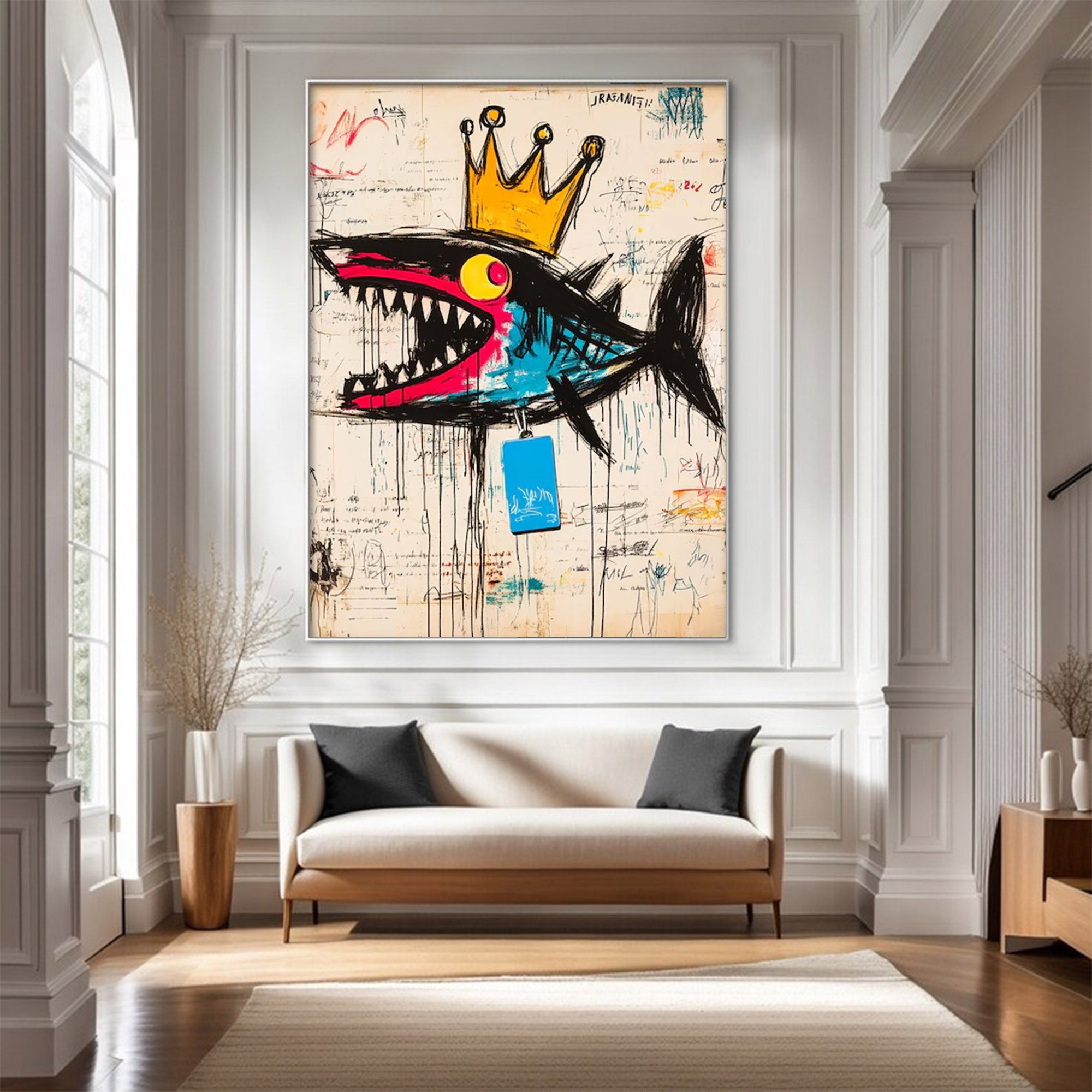 Large Abstract Shark Art | KelorArt #AG 137