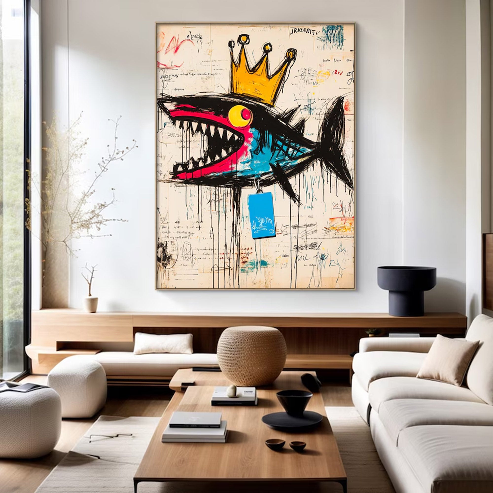Large Abstract Shark Art | KelorArt #AG 137