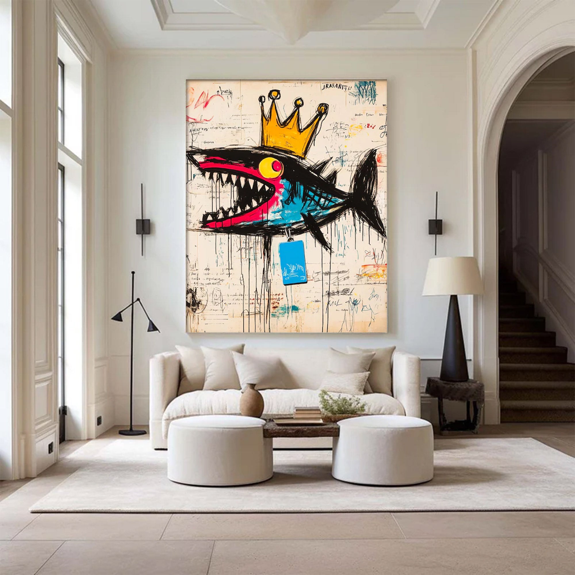 Large Abstract Shark Art | KelorArt #AG 137