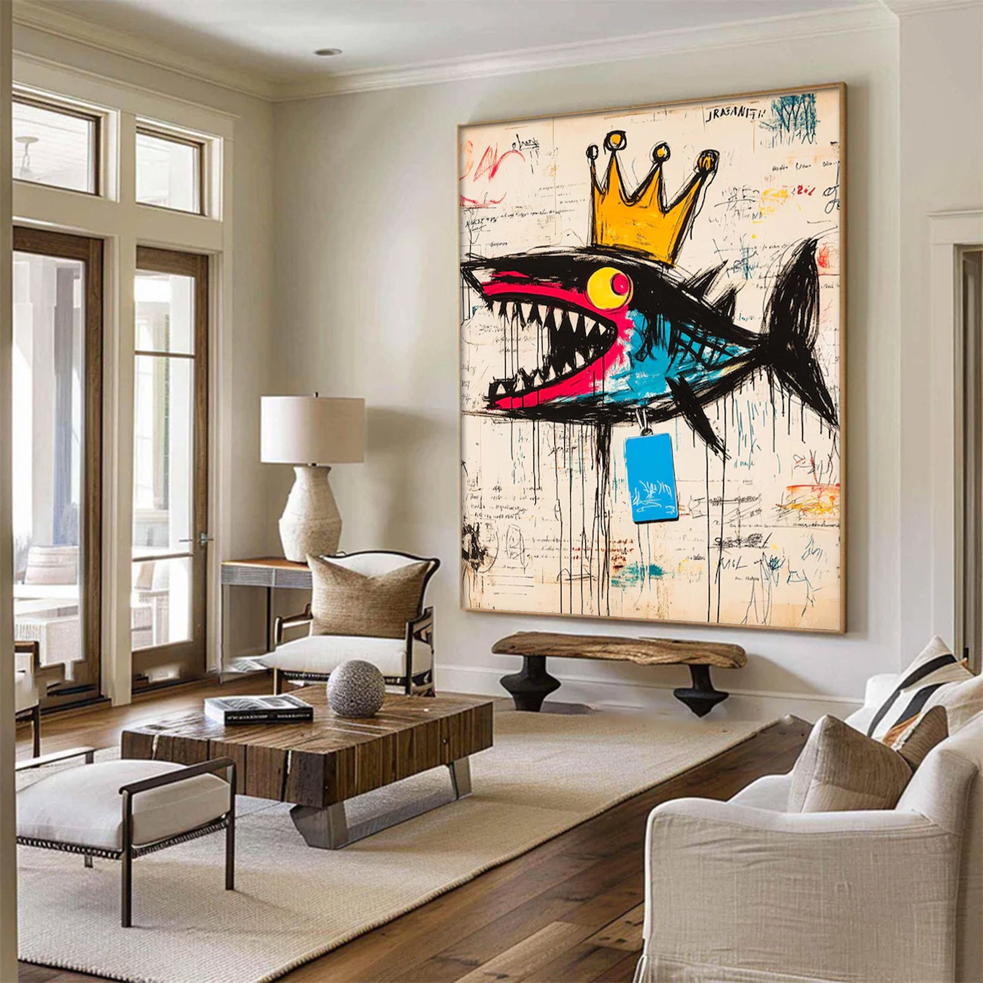 Large Abstract Shark Art | KelorArt #AG 137