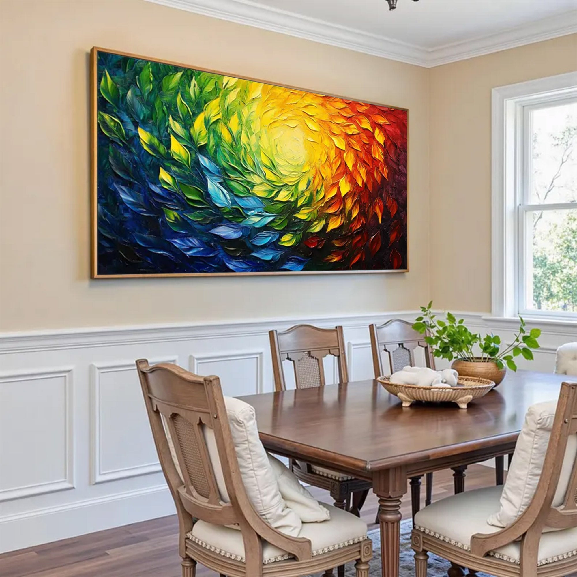 Large Colorful Swirl Painting | KelorArt #AG 156
