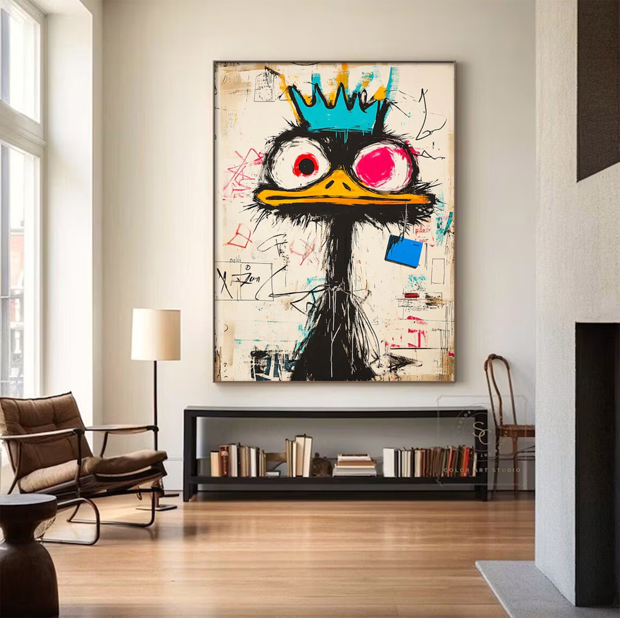 Large Graffiti Bird Painting | KelorArt #AG 138