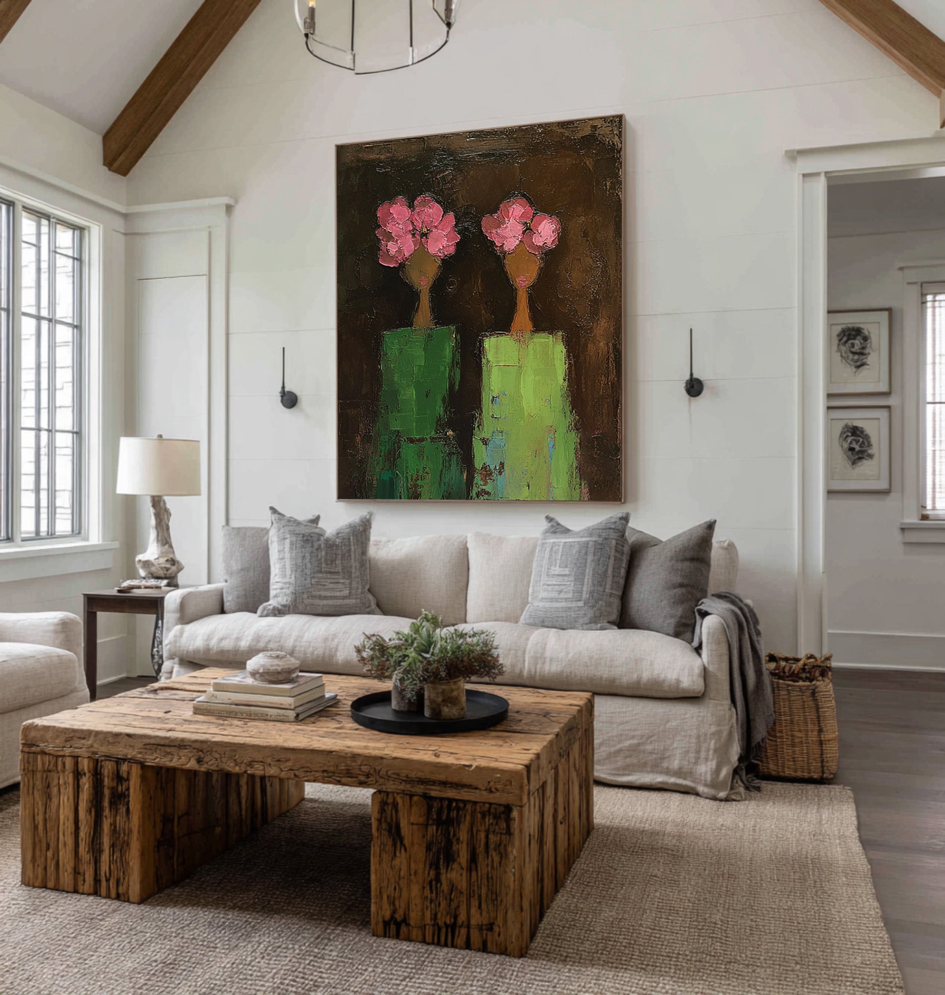 Modern Abstract Figurative Wall Art - Canvas Painting | KelorArt