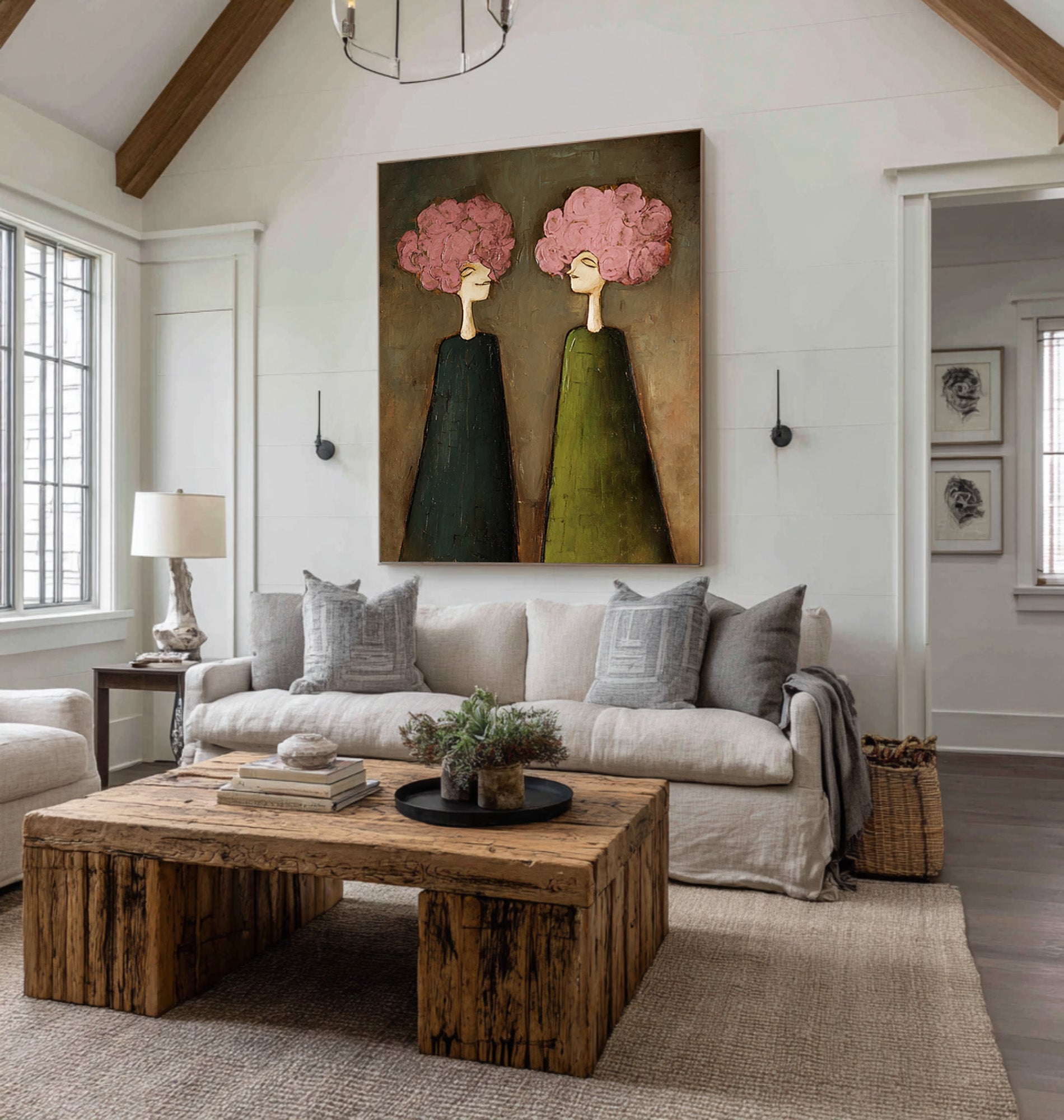 Abstract Portrait Oil Painting - Hand Painted Art | KelorArt