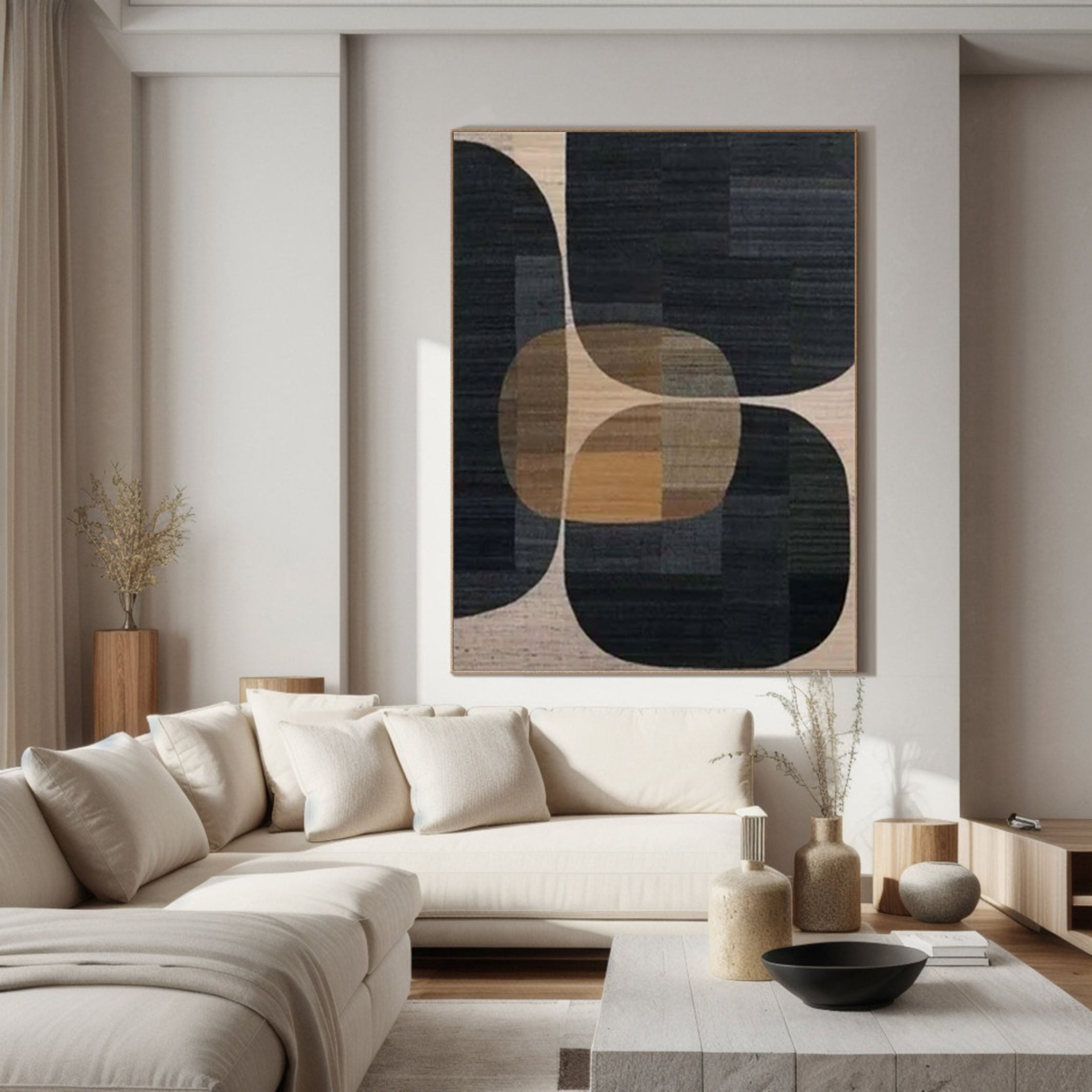 لوحة وابي سابي الهندسية التجريدية المتطورة #MM180