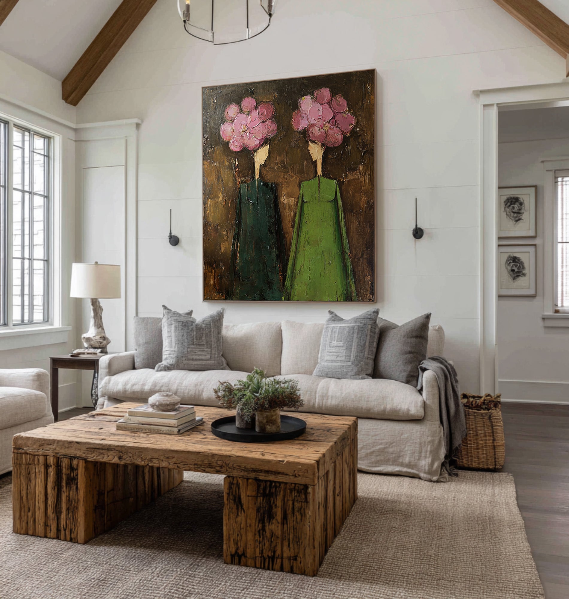 Modern Figurative Wall Art - Hand Painted Canvas | KelorArt