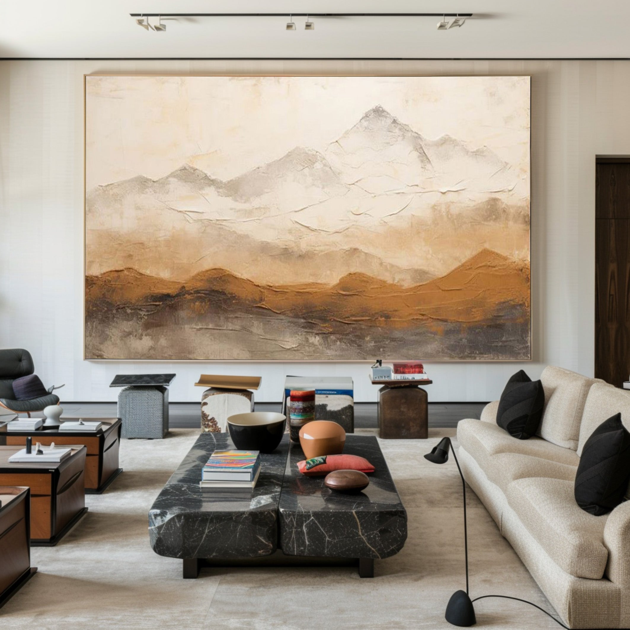 Mountain Whispers: Minimalist Landscape Wall Painting #MM514