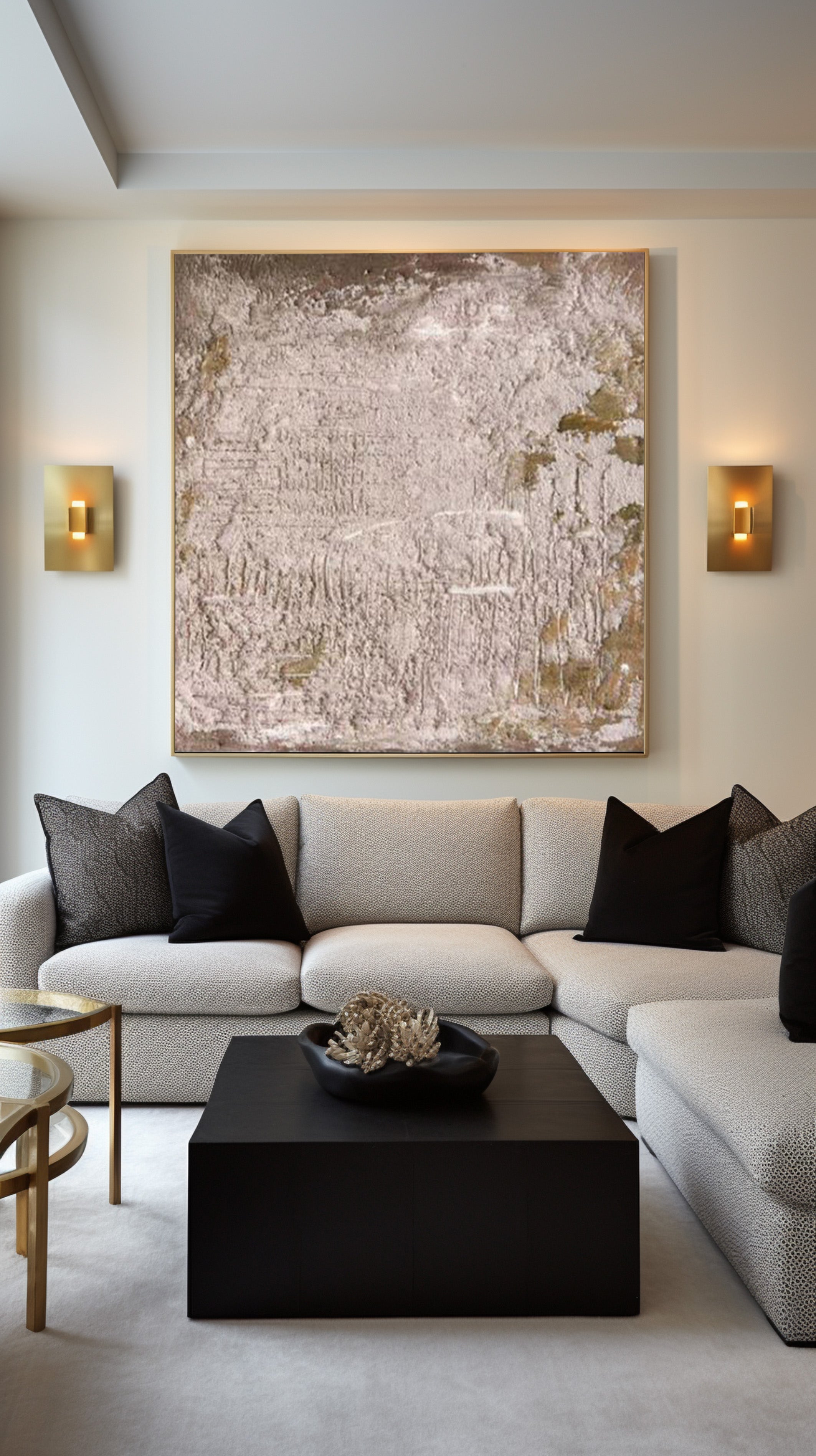 Rock story: Minimalist Abstract Canvas, Richly Textured Surface #MM517