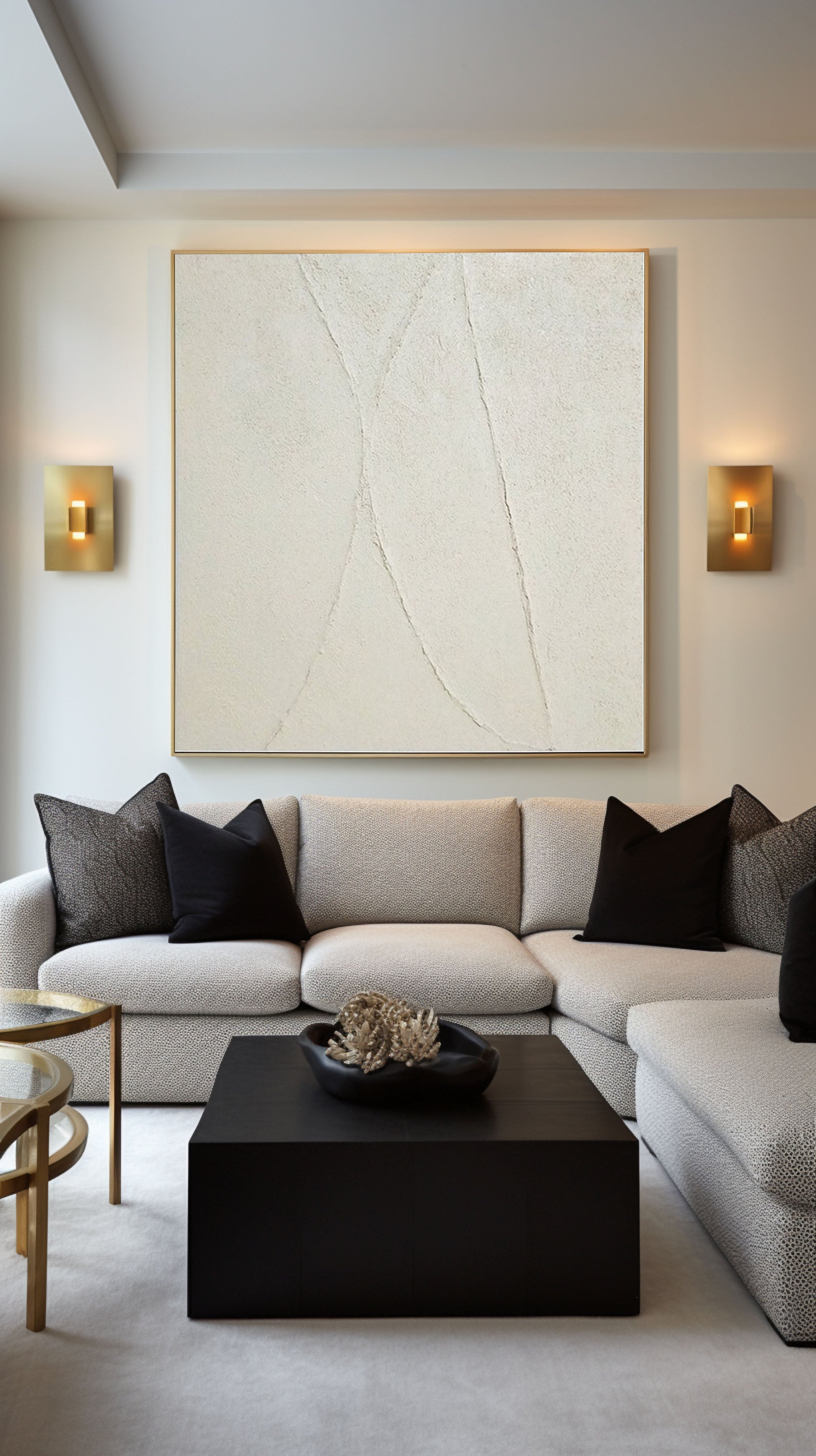 Abstract Minimalist Wall Art with Neutral Textures #AB071