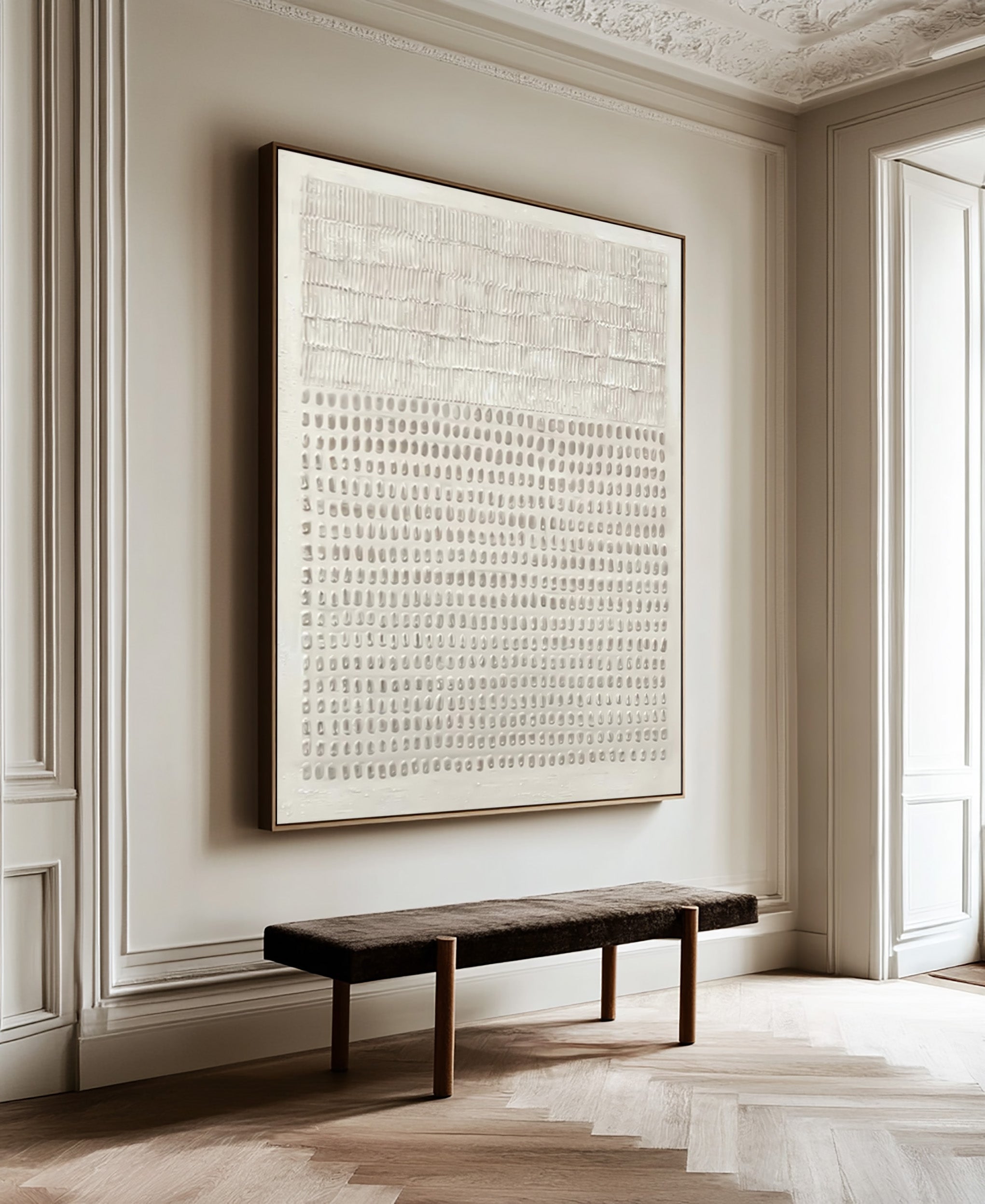 Modern Textured Wall Art Vertical Abstract Relief Set #AG 046