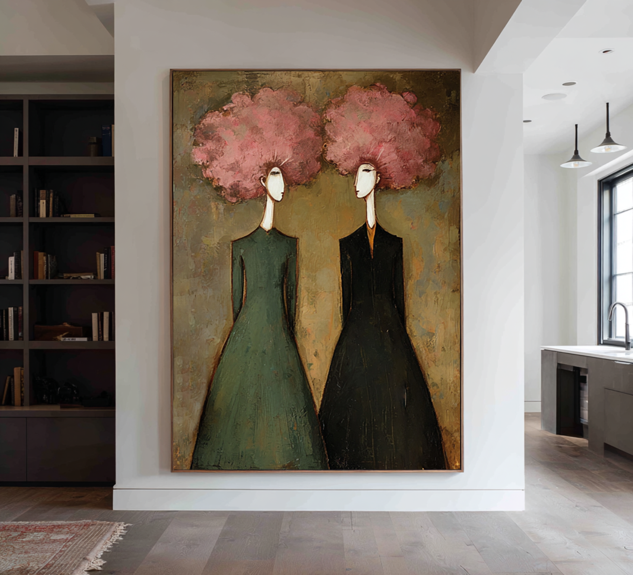 Contemporary Figurative Oil Painting on Canvas - Statement Wall Art | KelorArt