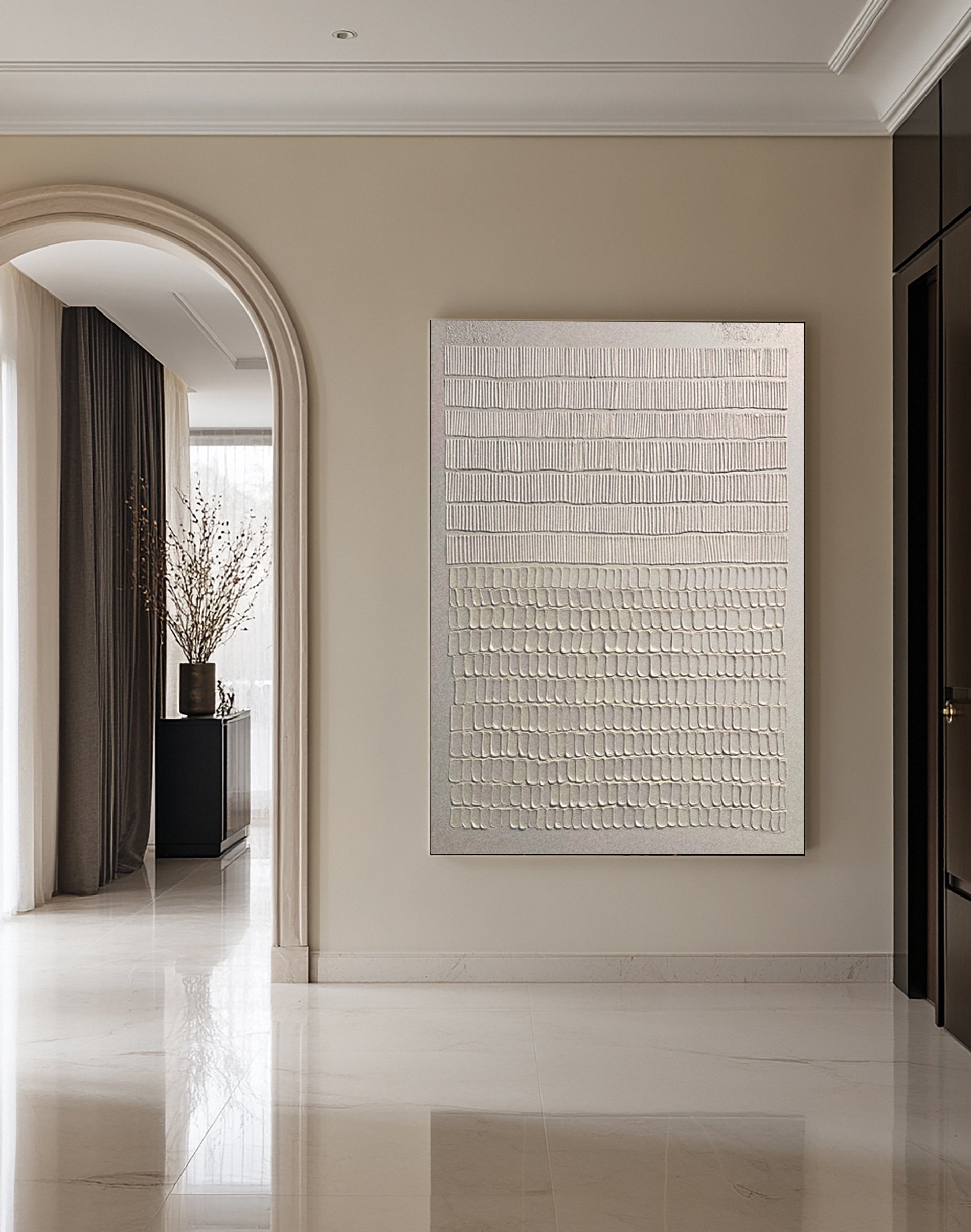 Modern Canvas with Vertical Impressions in Horizontal Zones #MM613